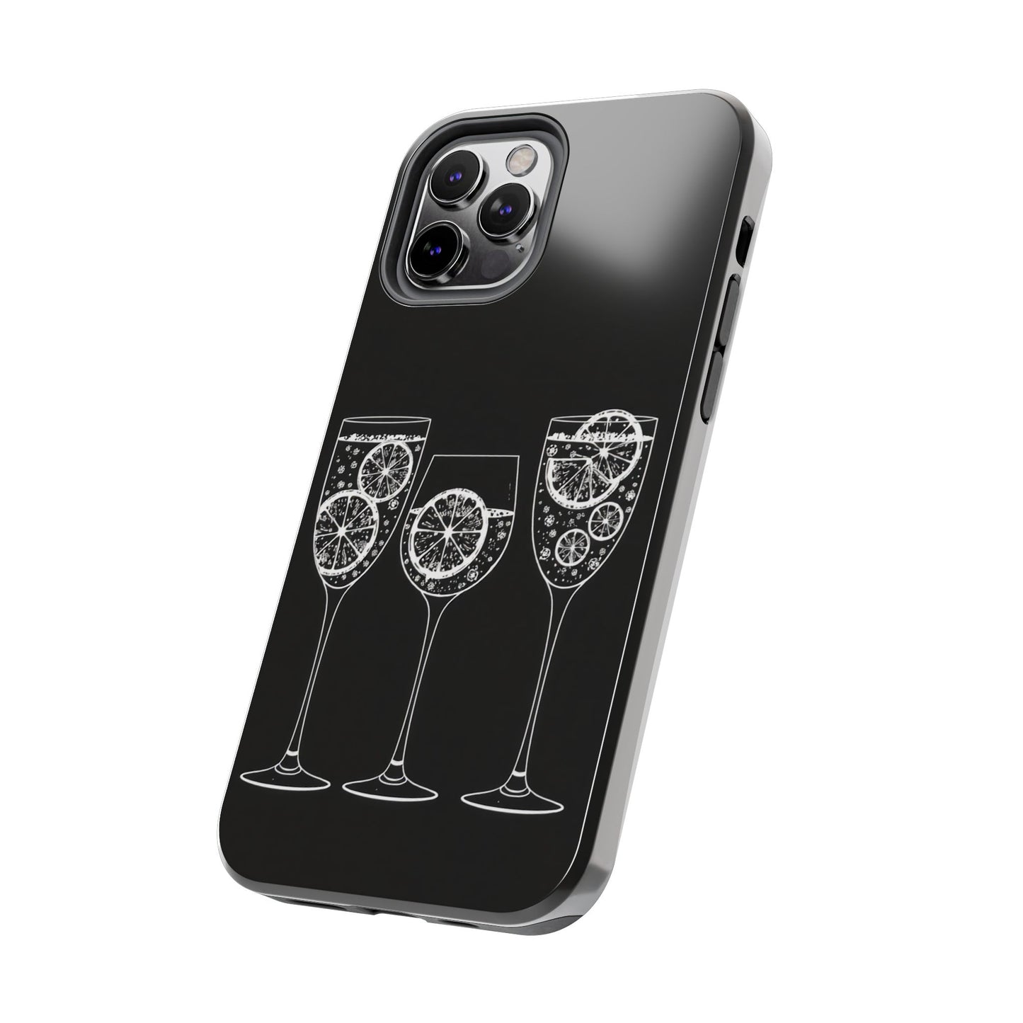 Stylish Tough Phone Cases with Citrus Glass Design, Protective Cases for Parties, Summer Events, and Everyday Use