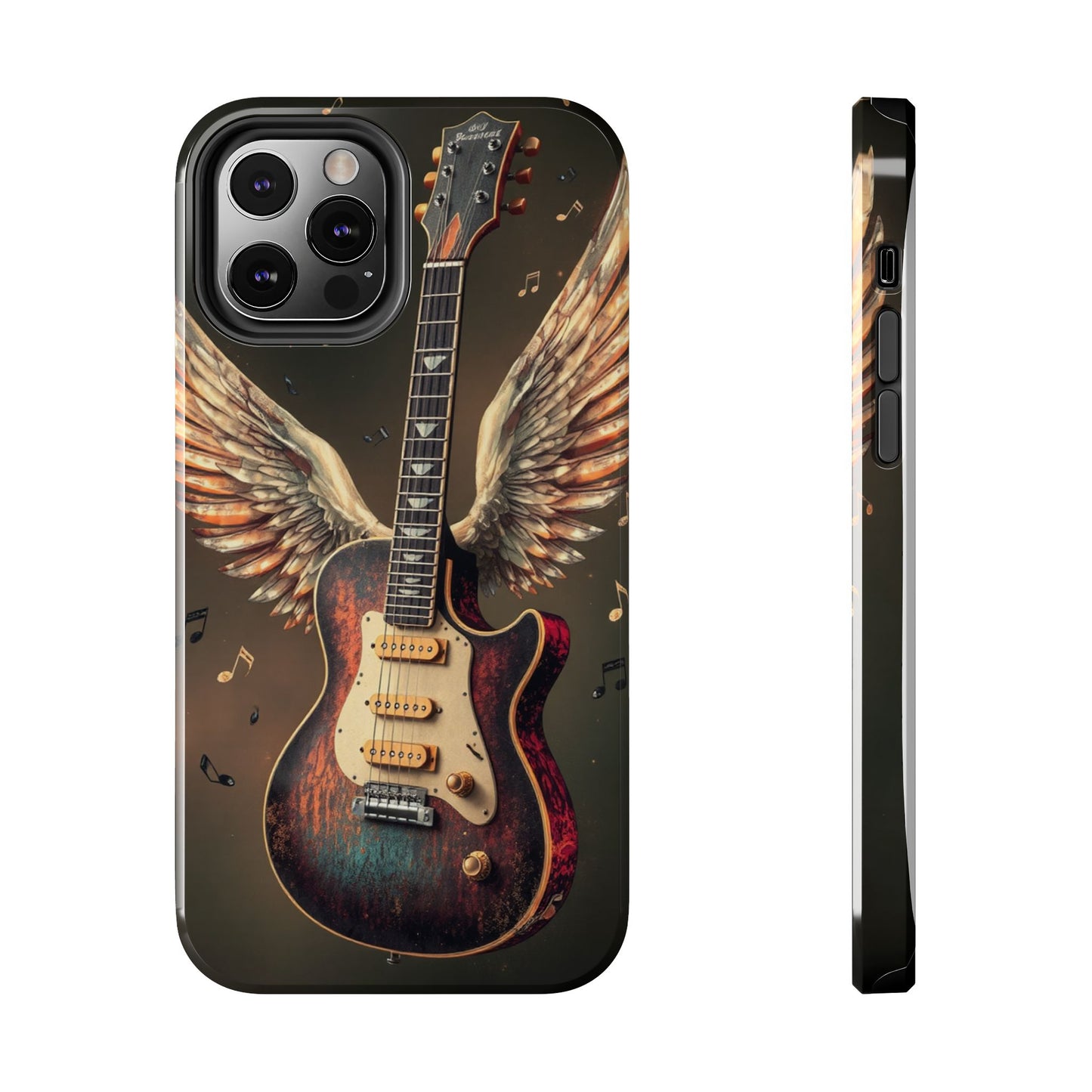 Inspirational Guitar Wing Phone Case - Tough Protection for Music Lovers