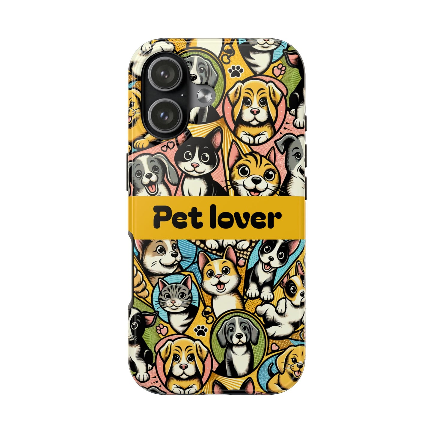 Pet Lover Tough Phone Case - Colorful Animal Design - for iPhone