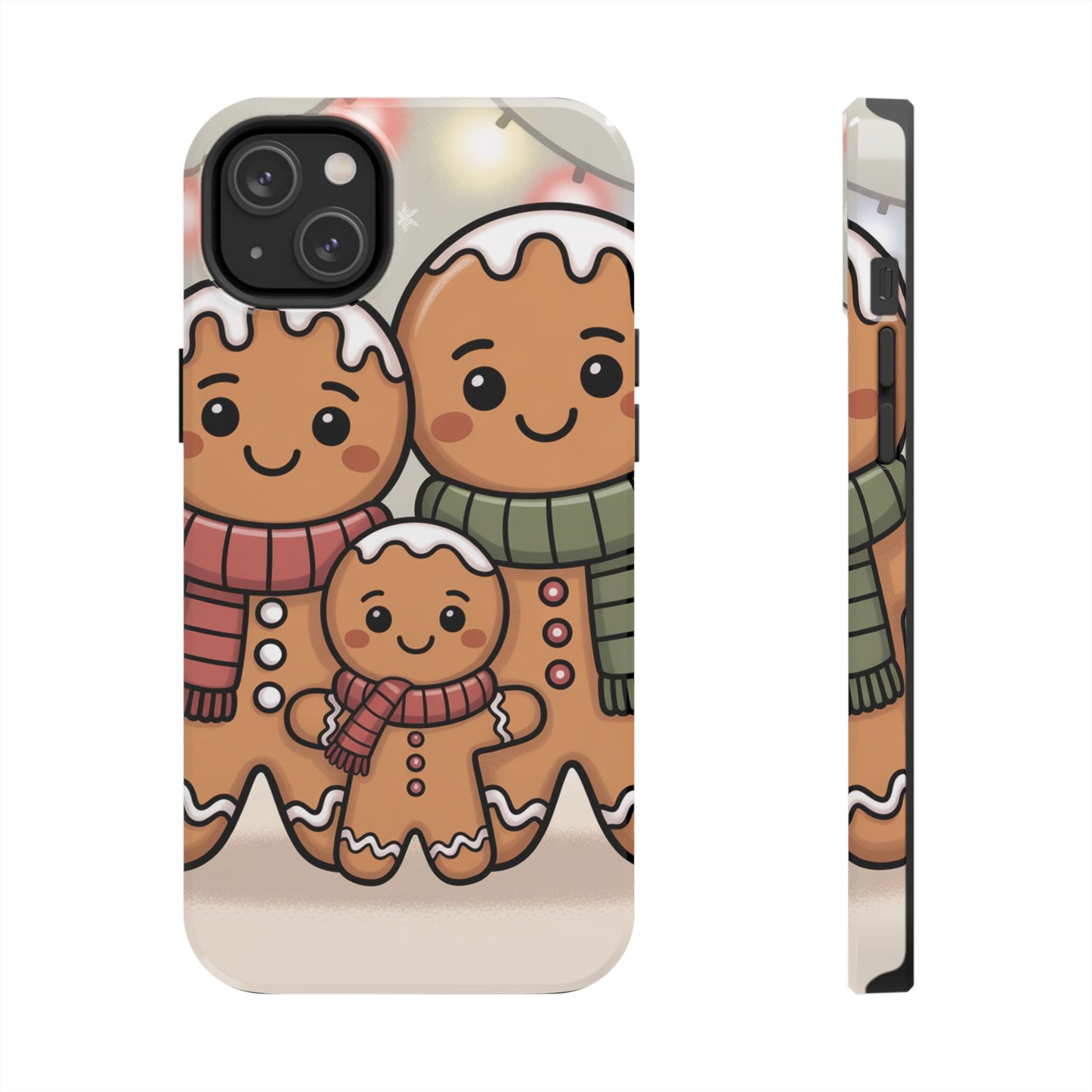 Gingerbread Cartoon Family Tough Phone Case – Festive Holiday Protection