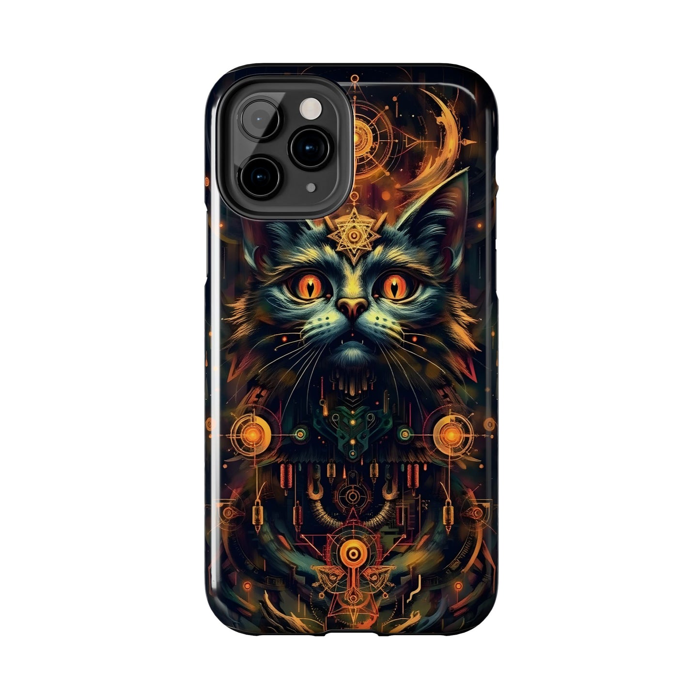 Mystical Cat Queen Tough Phone Case – Unique Protection for Cat Lovers - for iPhone