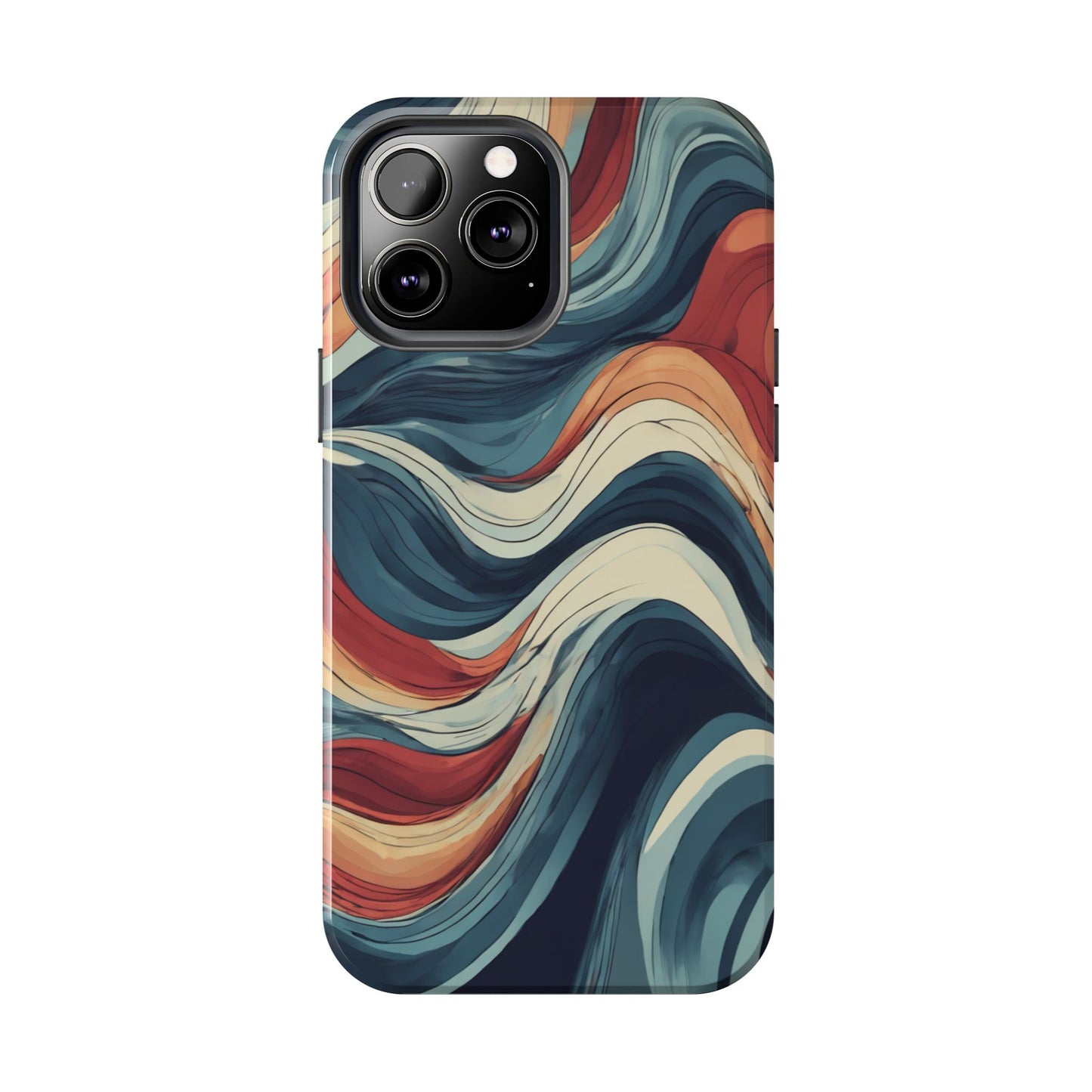 Abstract Wave Tough Phone Case | Stylish Protection for Daily Use - for iPhone