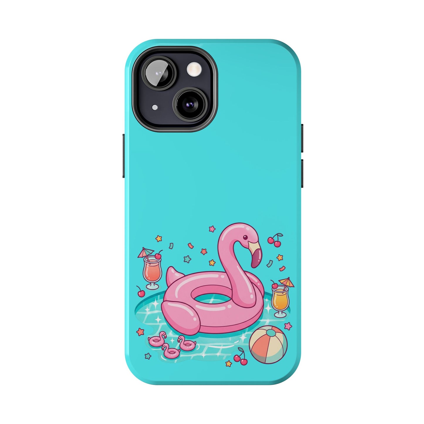 Flamingo Pool Party iPhone Case