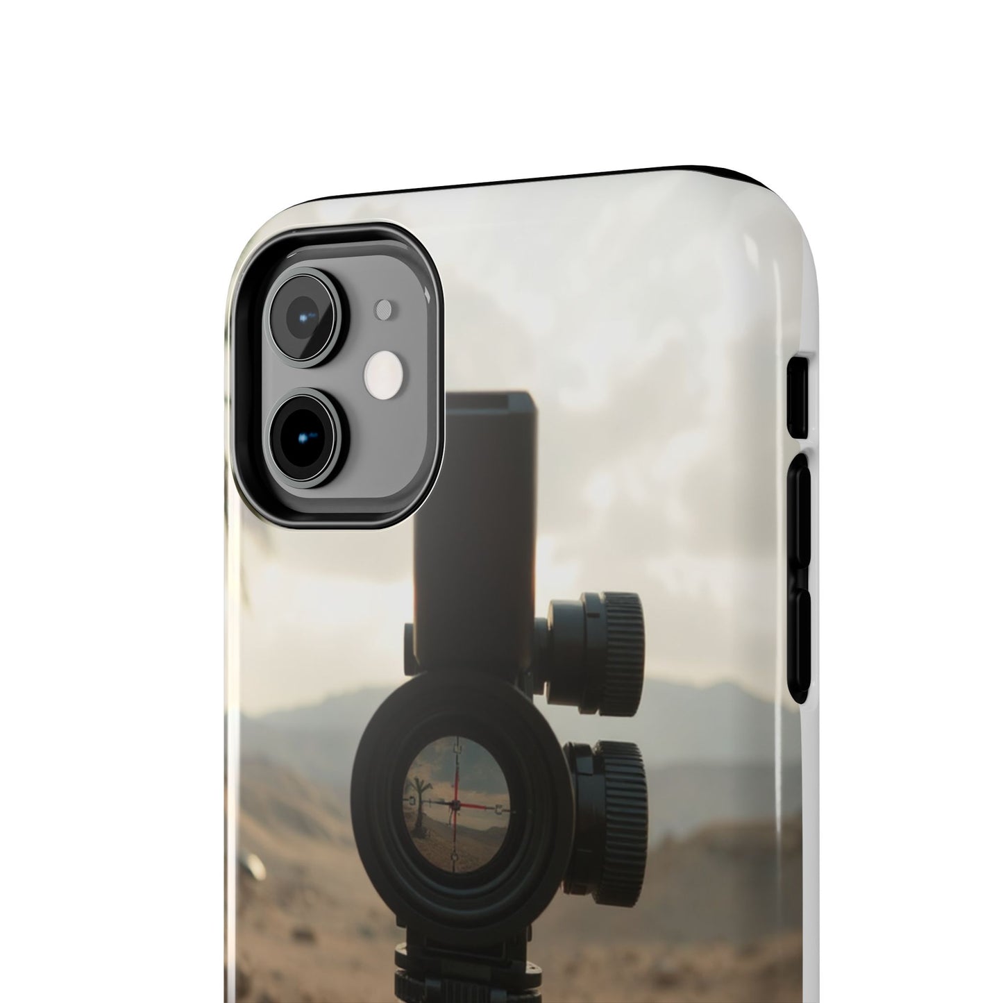 Tough Phone Case with Sniper Scope Design - Durable & Stylish Protection for Outdoors Enthusiasts