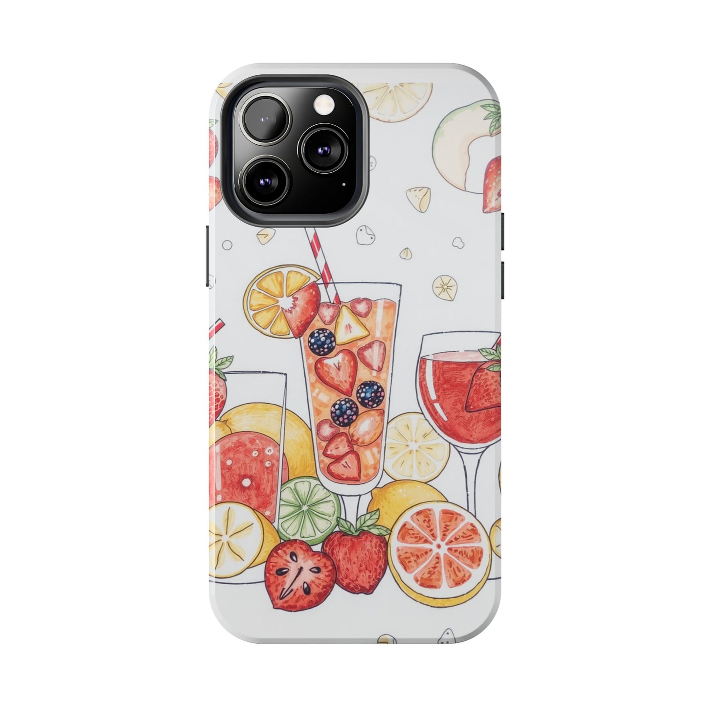 Colorful Fruit Cocktail Tough Phone Case - Perfect for Summer Vibes