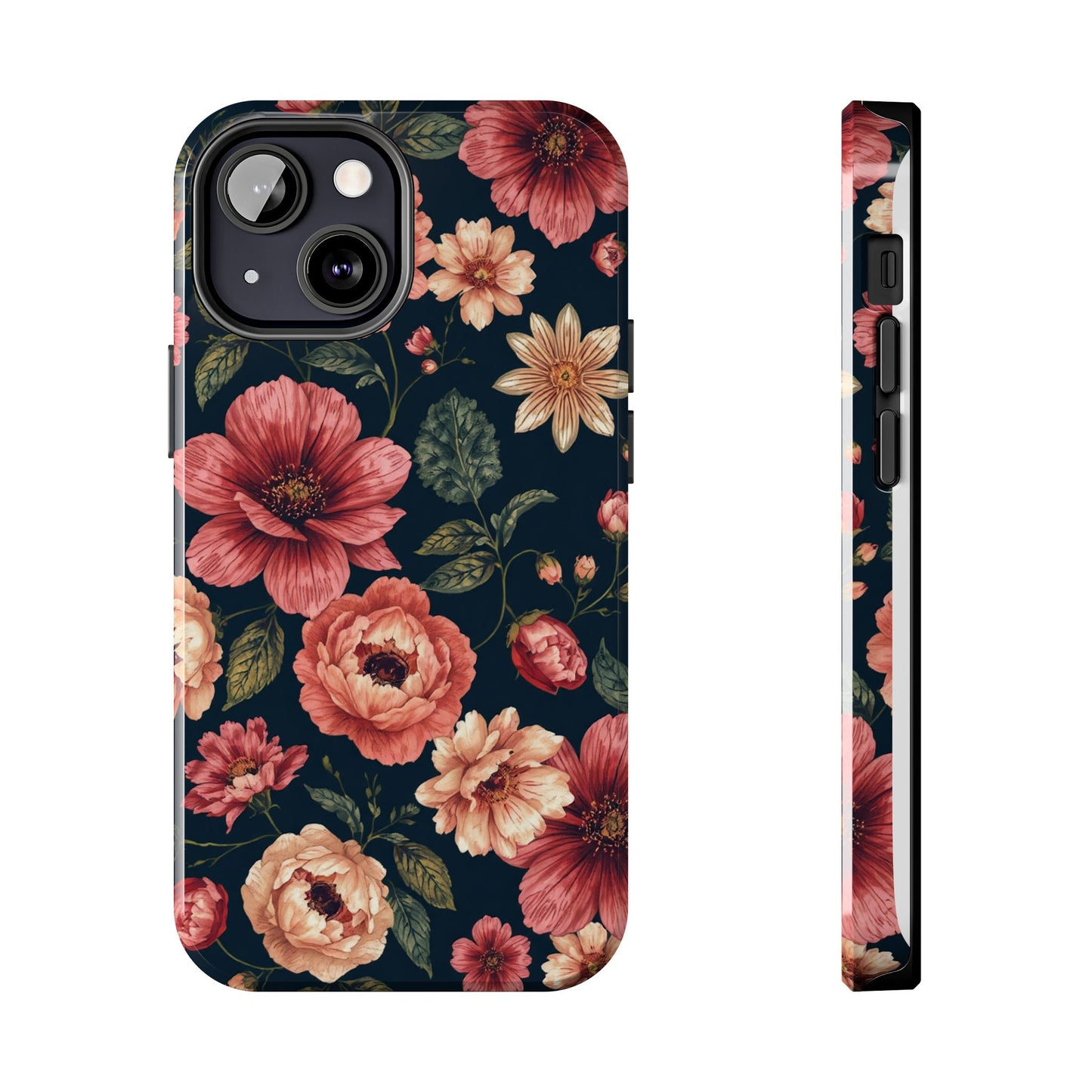 Spring Power! Floral Tough Phone Case - Durable Protection with Elegant Flower Design - for iPhone