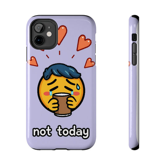 Cute Tough Phone Case - 'Not Today' Emoji Design