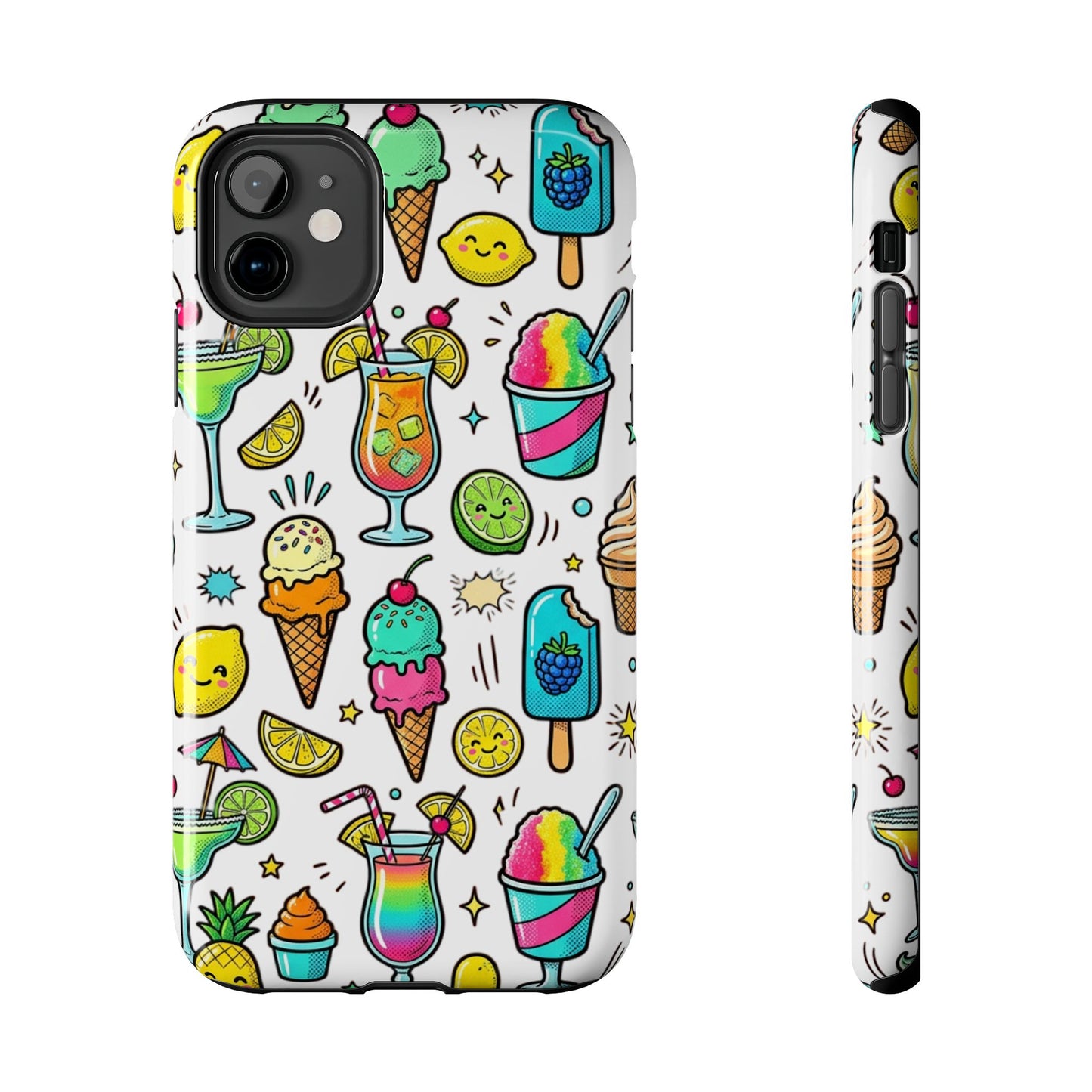 Tough Phone Case — Summer Ice Cream & Cocktails Pattern