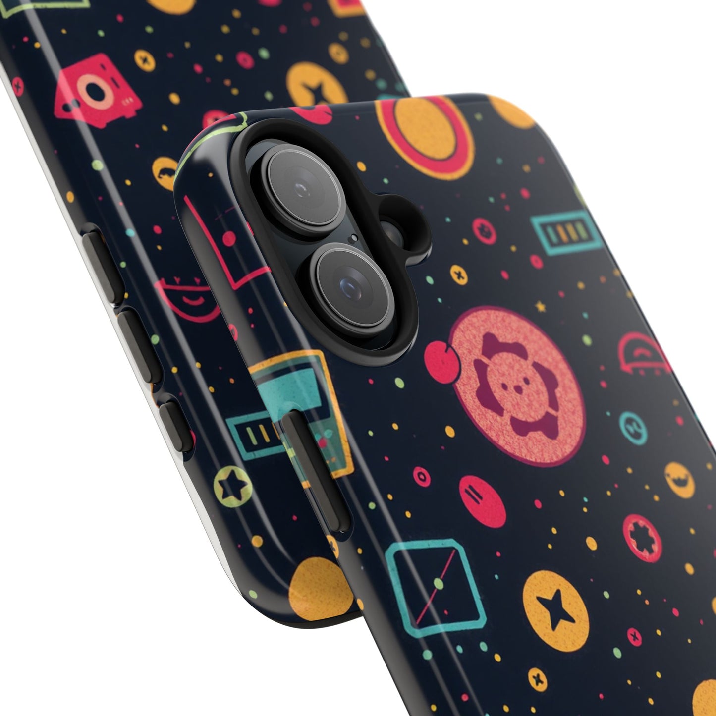 Colorful Space-Themed Tough Phone Case - Fun & Durable Protection for All Ages - for iPhone