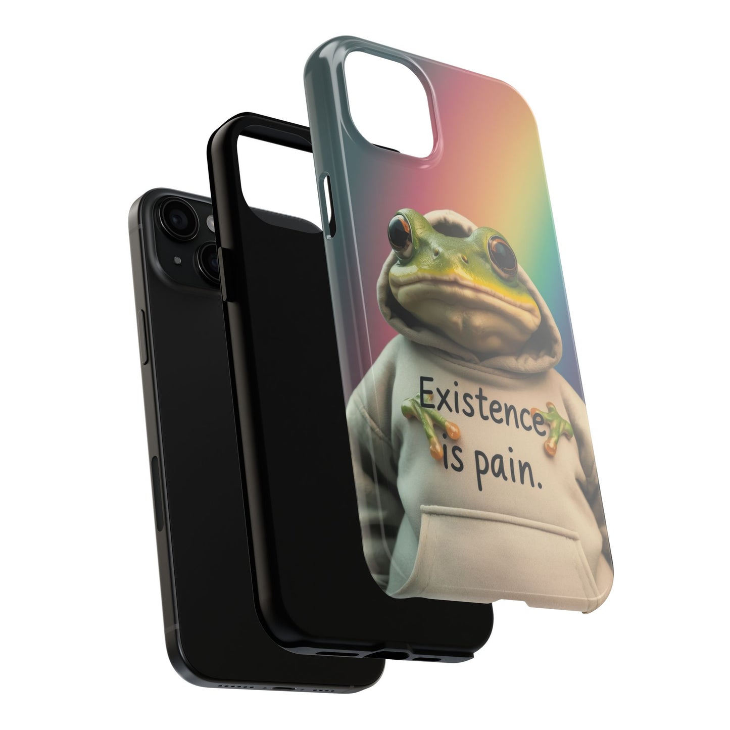 Existence is Pain Frog Phone Case - Tough & Stylish