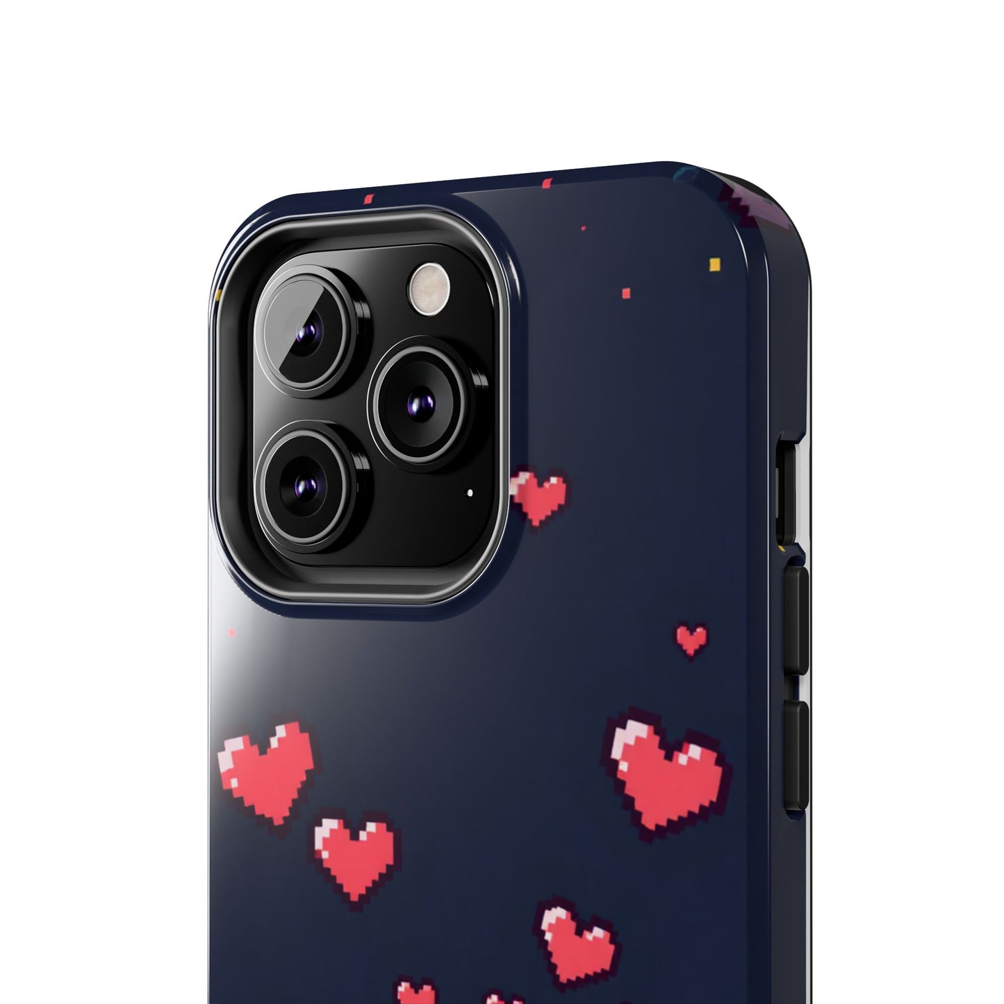 Pixel Heart Tough Phone Case - Retro Gamer Style for Valentine's Day