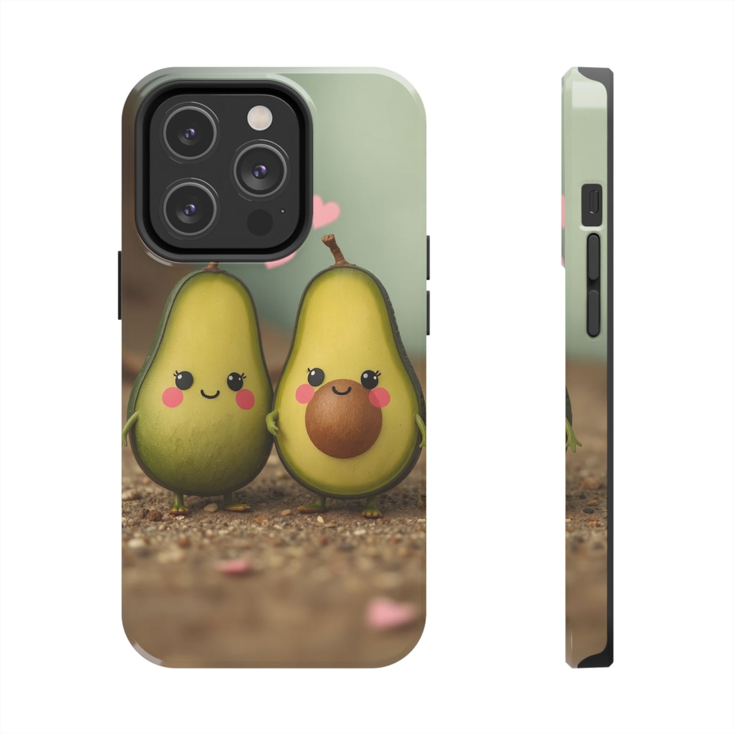 Cute Avocado Phone Case, Funny Tough Case, Quirky Phone Accessory, Gifts for Foodies, Valentine's Day Present
