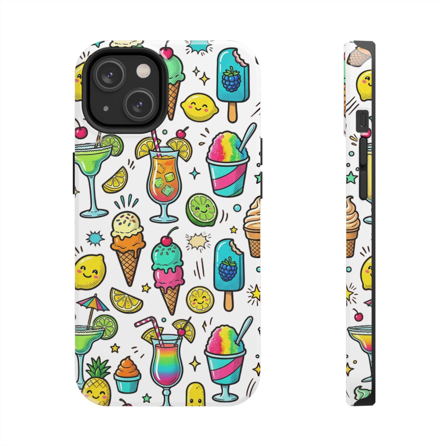 Tough Phone Case — Summer Ice Cream & Cocktails Pattern