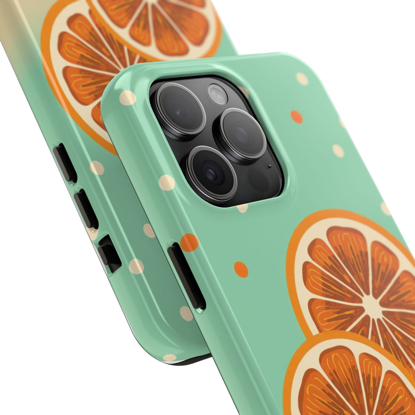 Citrus Vibe Tough Phone Case - Fun Orange Slice Design
