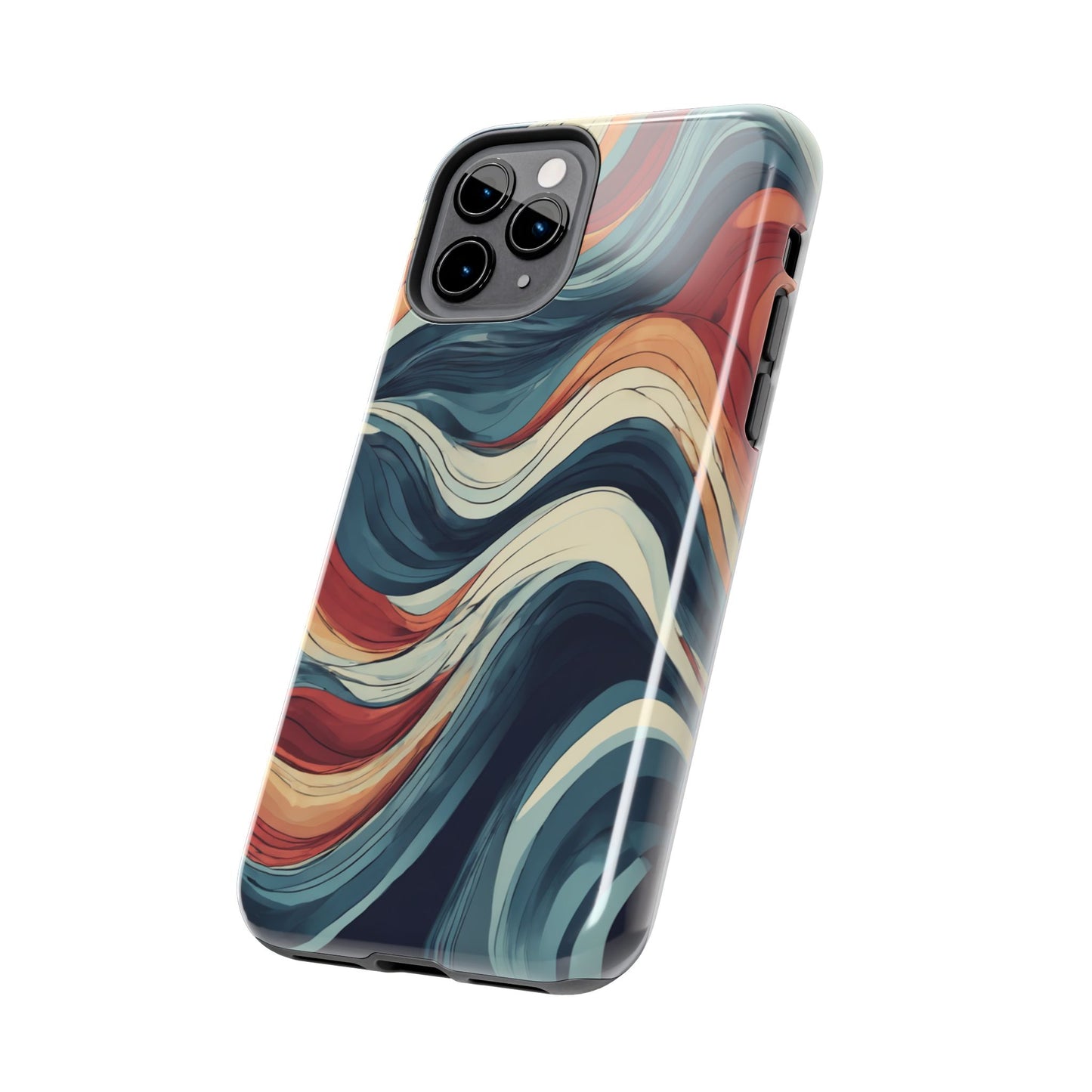 Abstract Wave Tough Phone Case | Stylish Protection for Daily Use - for iPhone