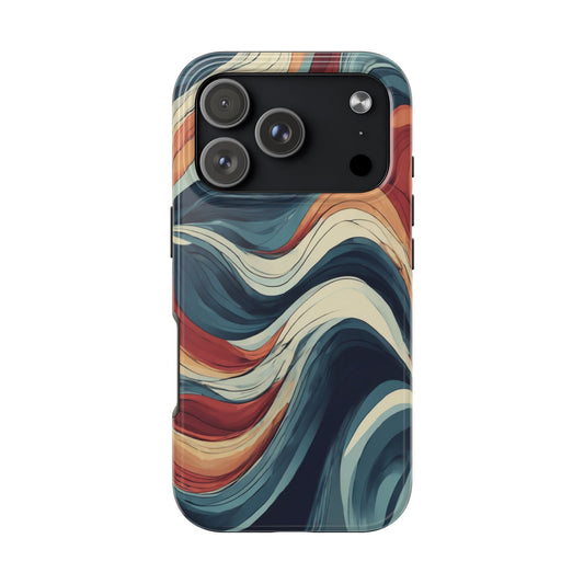 Abstract Wave Tough Phone Case | Stylish Protection for Daily Use - for iPhone