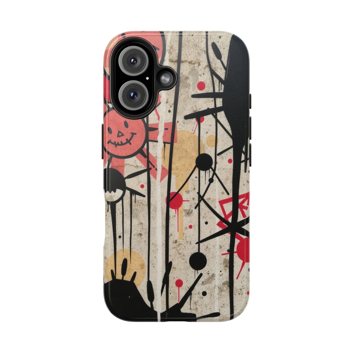 Artistic Tough Phone Case - Abstract Fun Grafitti Design for Protective Style - for iPhone