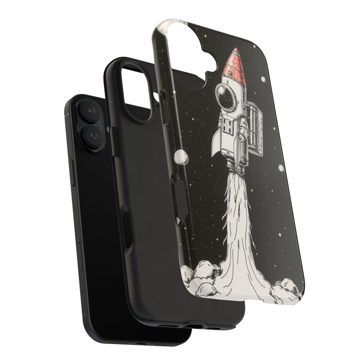 Cool Tough Phone Case for iPhone - Astro-Rocket Bond