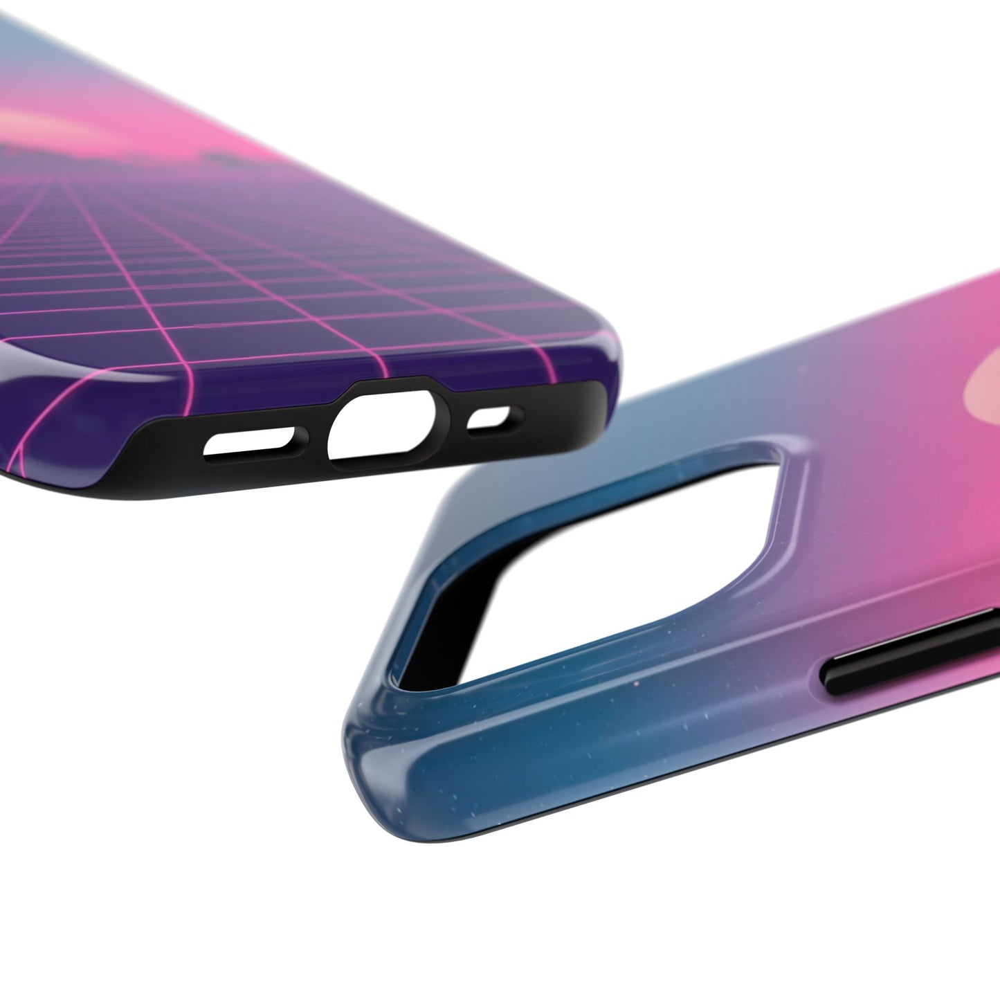 Retro Aesthetic Tough Phone Case - Vibrant Sunset Design