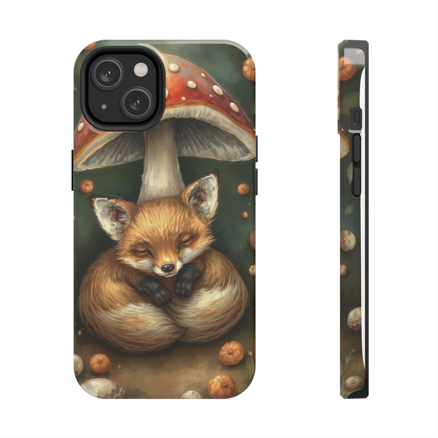 Cute Fox & Mushroom Phone Case - Tough Protective Cover