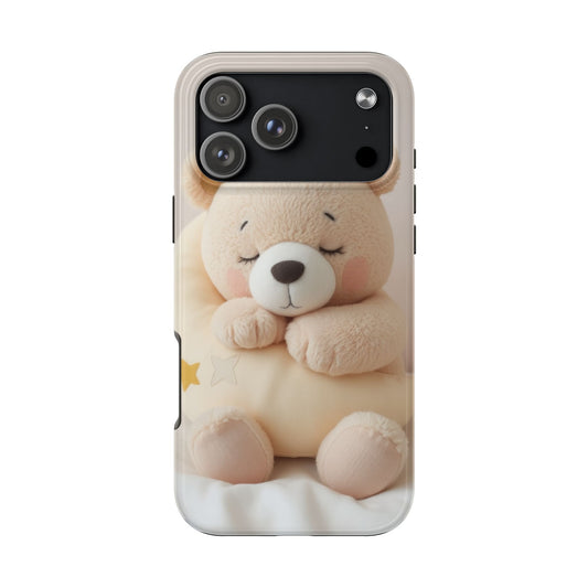 Cute Bear Tough Phone Case - Adorable Baby Animal Design for Kids & Adults