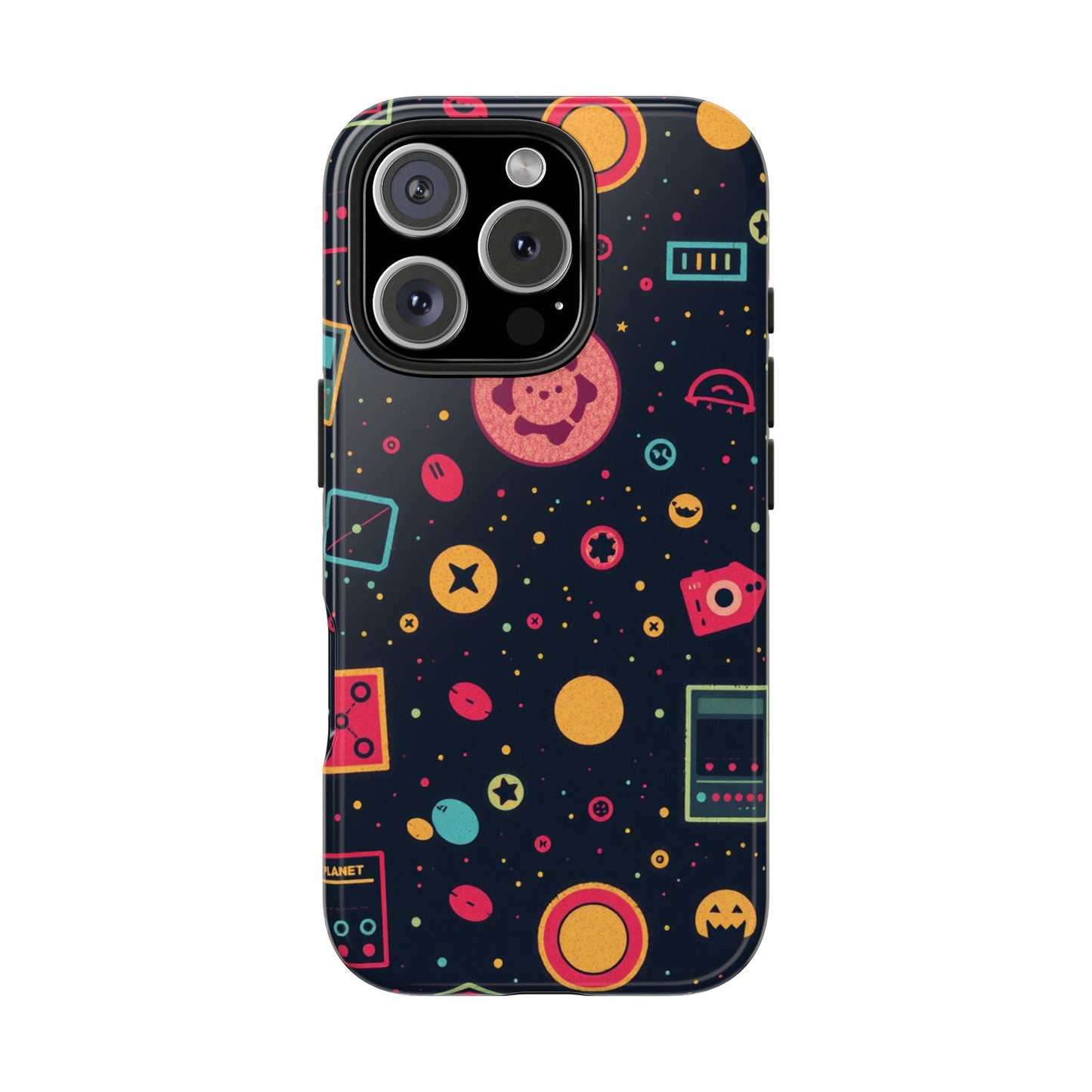 Colorful Space-Themed Tough Phone Case - Fun & Durable Protection for All Ages - for iPhone