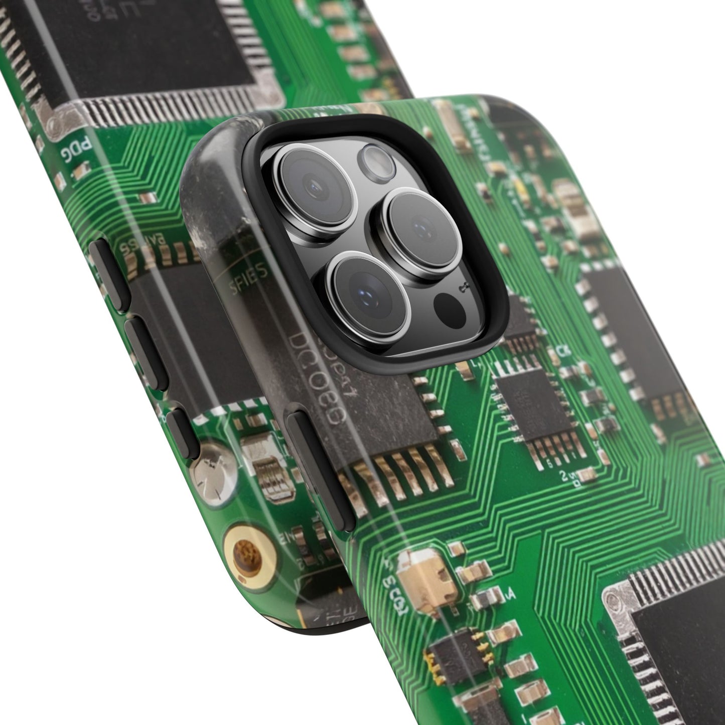 Circuit Board Tough Phone Case - Durable Tech Design