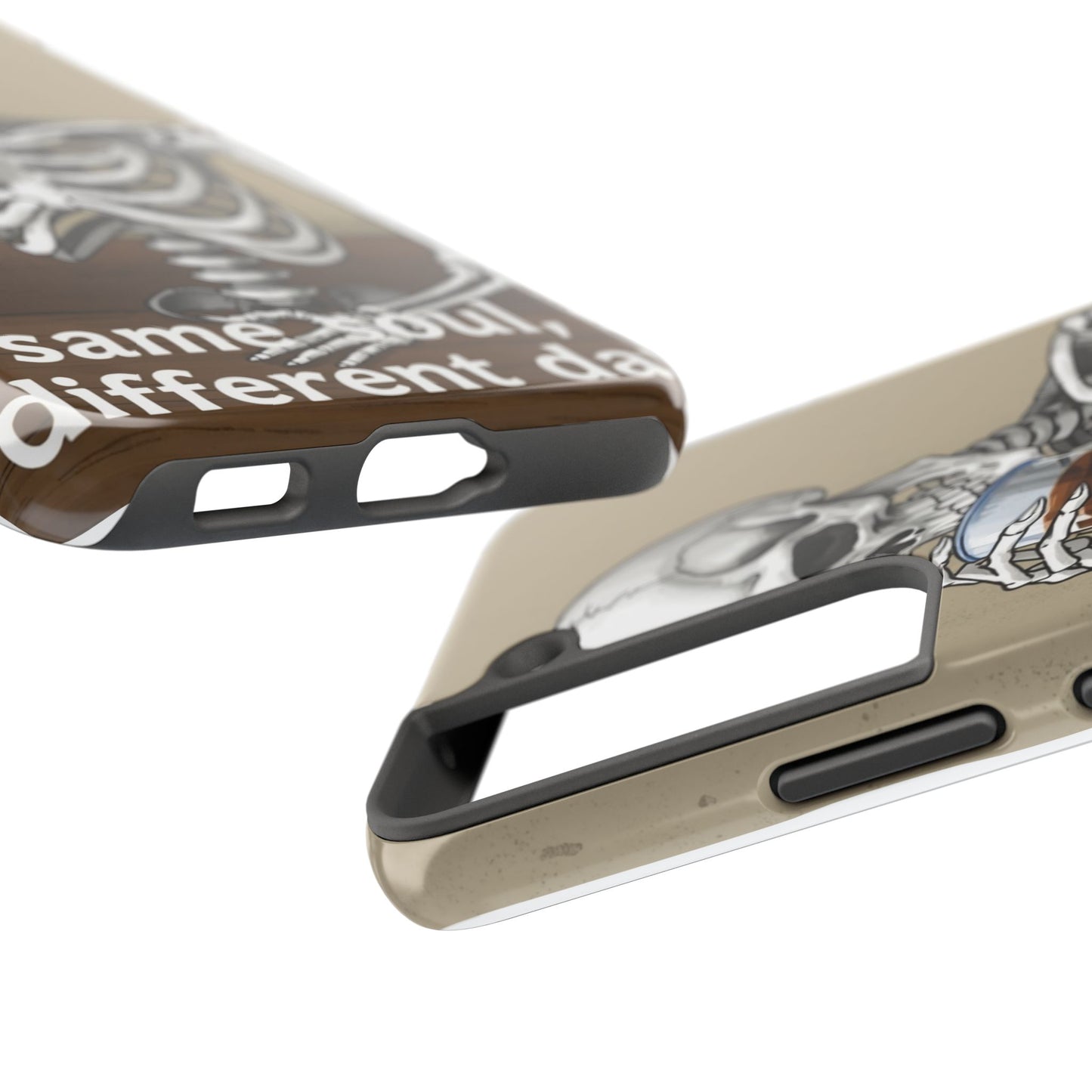 Funny Skeleton Phone Case - 'Same Soul, Different Day' Tough Cover