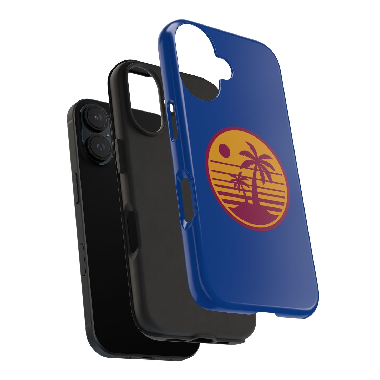 Retro Sunset Tough Phone Case - Vibrant Beach Vibes for Summer Adventures - for iPhone