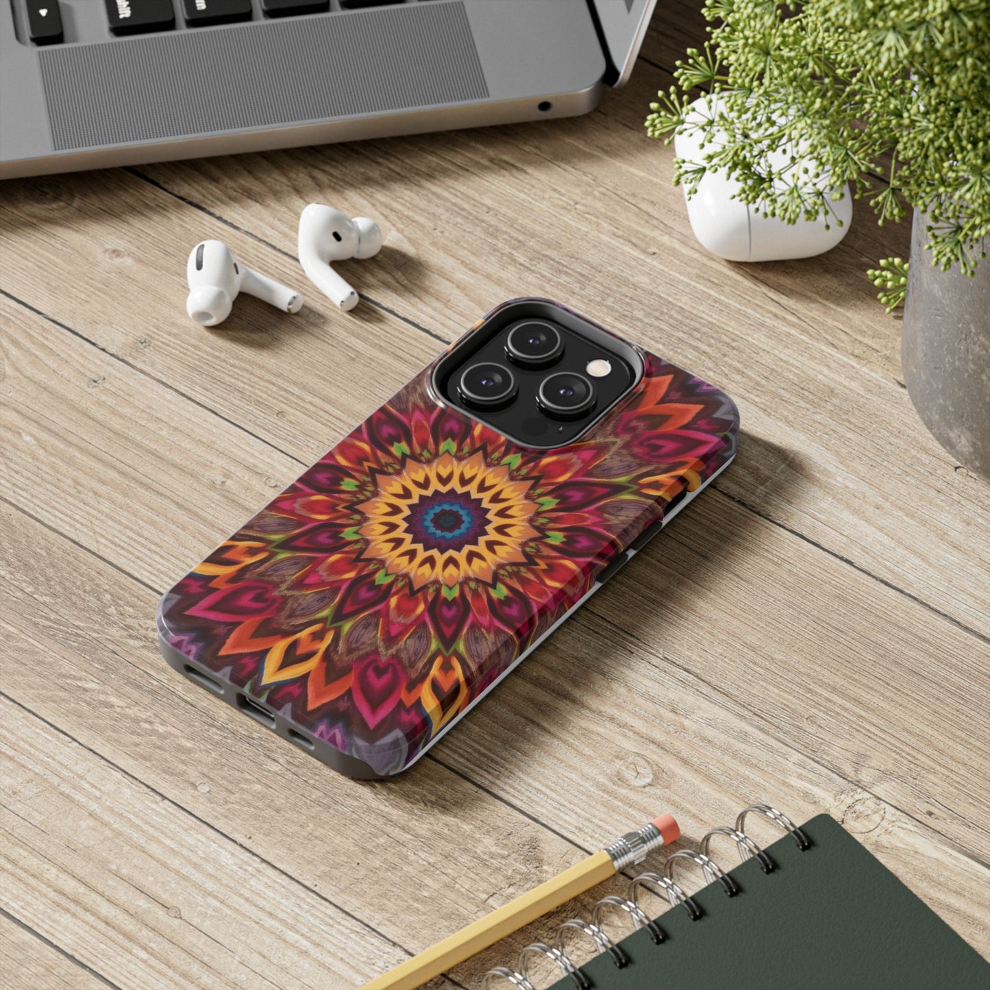 Vibrant Floral Mandala Tough Phone Case | Stylish and Durable Protection - for iPhone