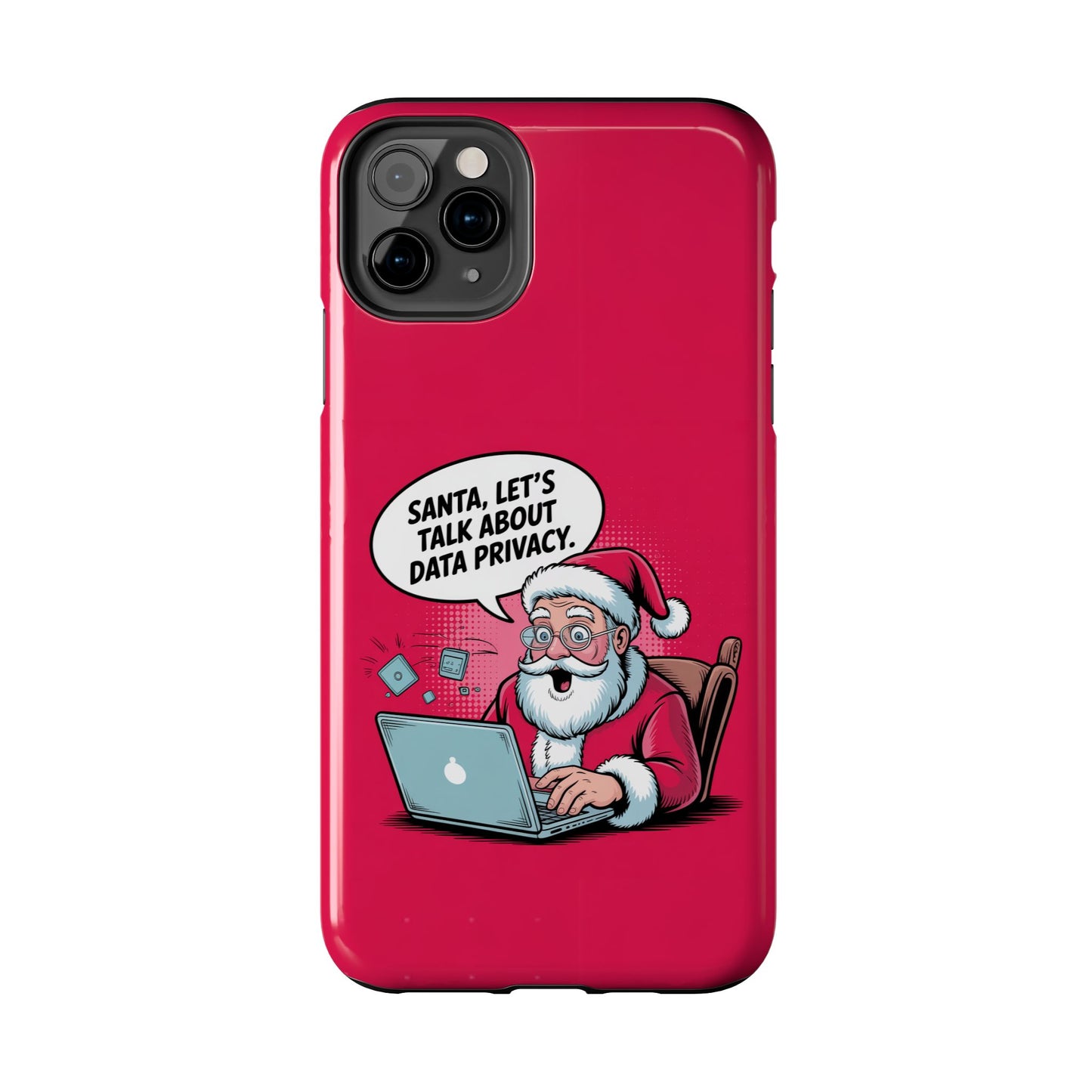 Santa Data Privacy Design Tough iPhone Case for Christmas
