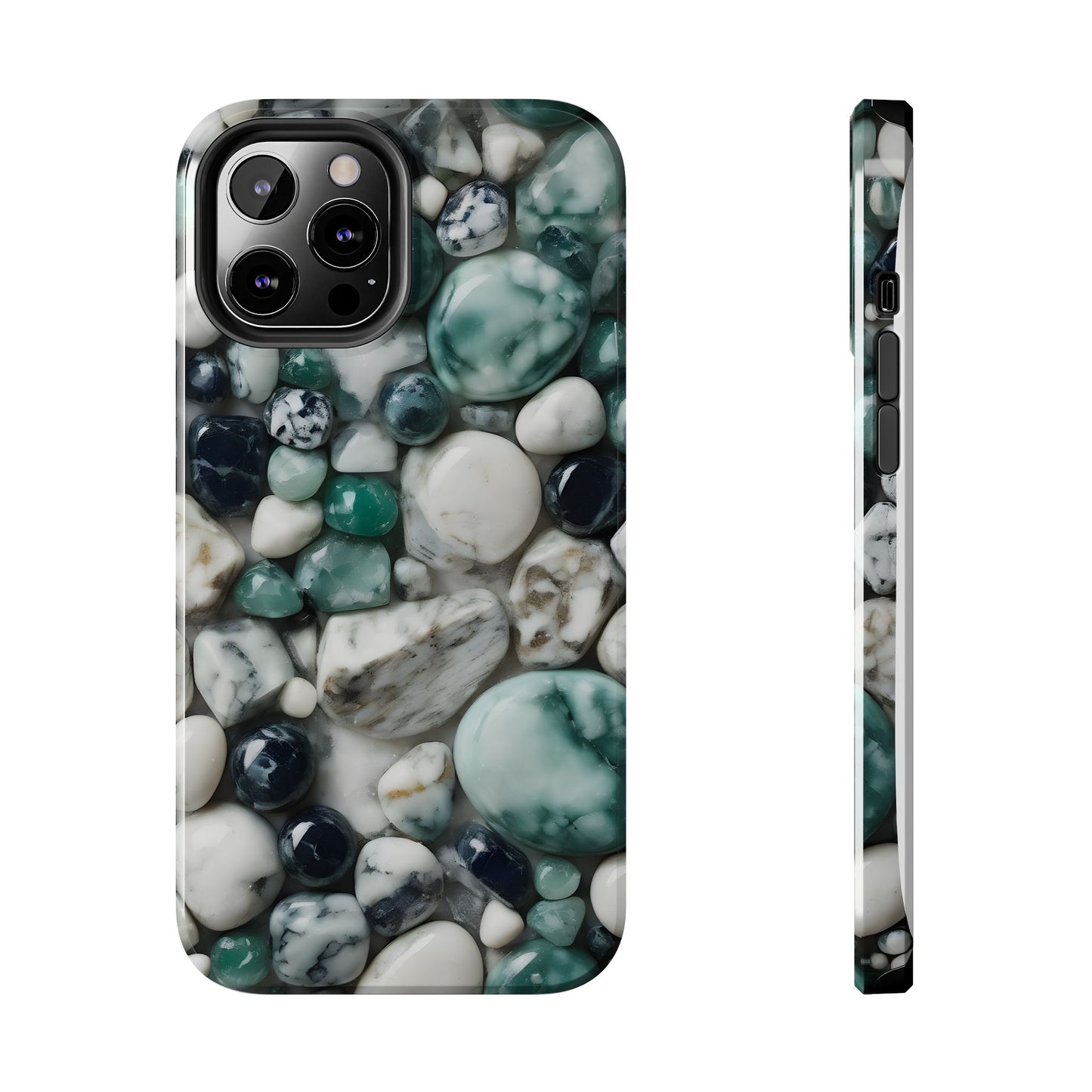 Small Rocks Pattern Tough Phone Case - Stylish & Durable Protection - for iPhone