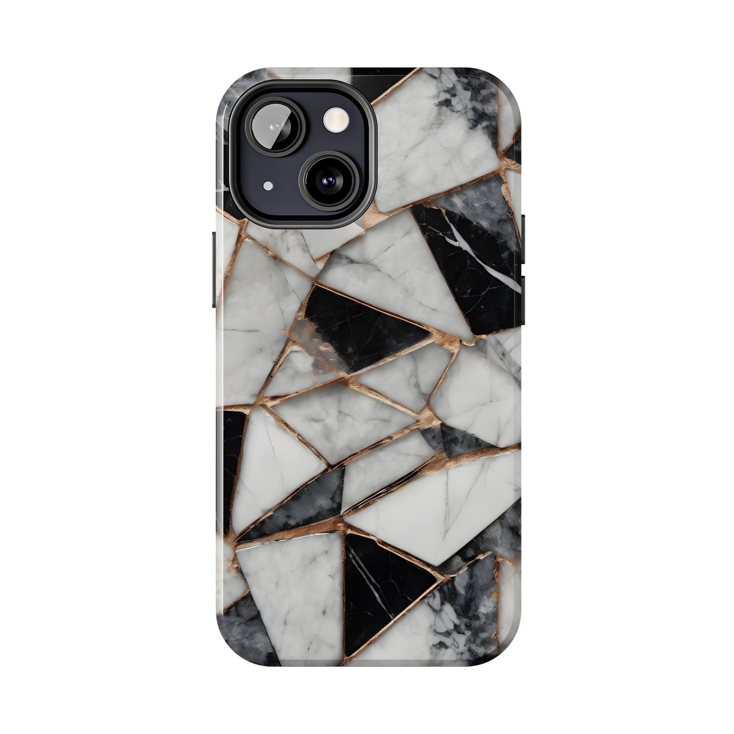 Elegant Marble Tough Phone Case - Stylish Protection for iPhone