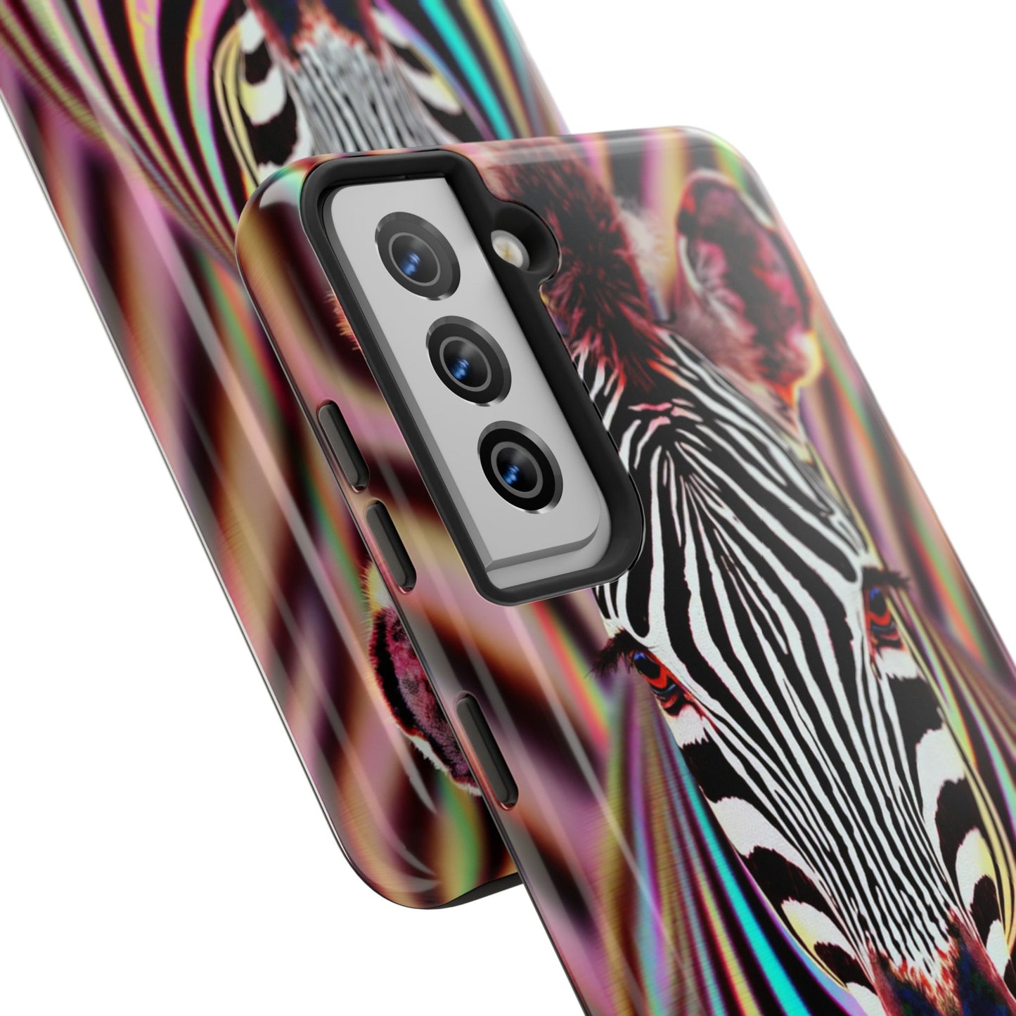 Vibrant Zebra Tough Phone Case - Unique Animal Design for Wild Spirit