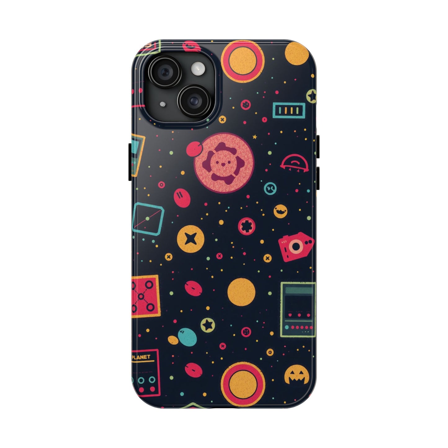 Colorful Space-Themed Tough Phone Case - Fun & Durable Protection for All Ages - for iPhone