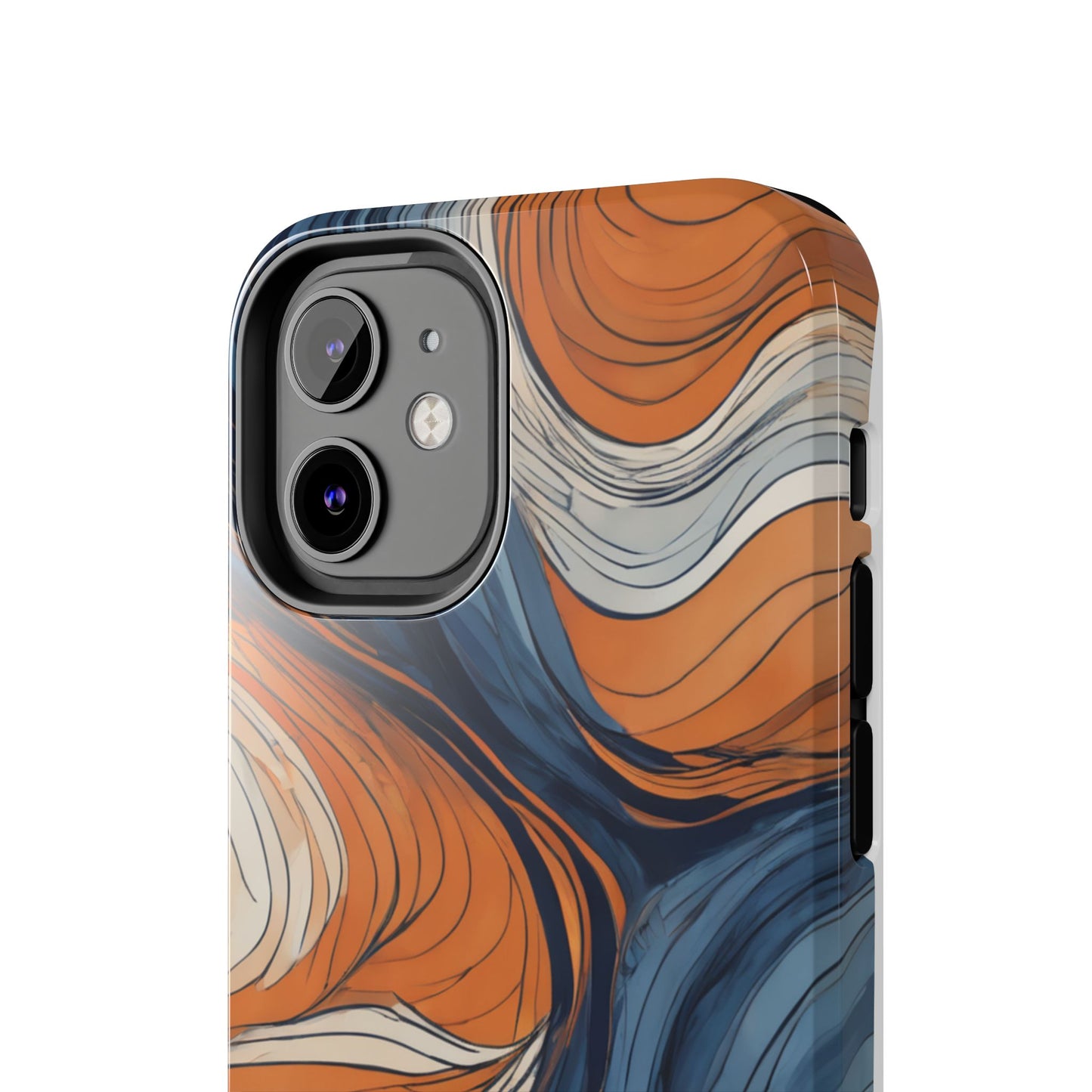 Artistic Tough Phone Case - Vibrant Abstract  Waves Design - for iPhone