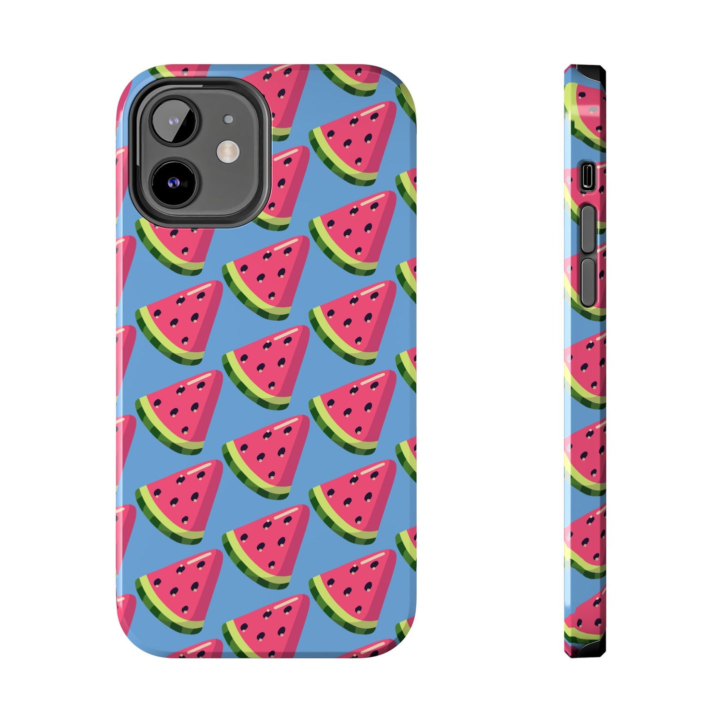 Watermelon Fun Tough Phone Case - Summer Vibes, Blue - for iPhone