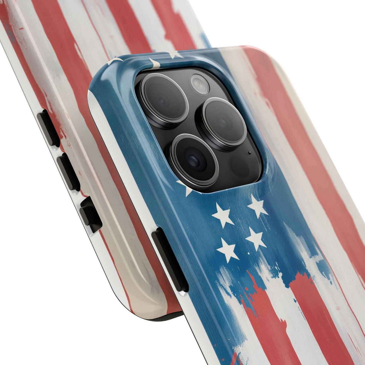 Patriotic Tough Phone Cases - Abstract USA Flag Design for Durable Protection - for iPhone