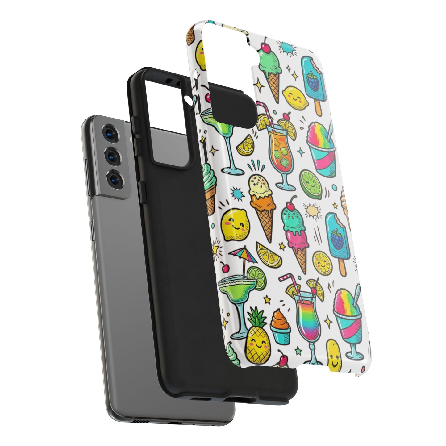 Tough Phone Case — Summer Ice Cream & Cocktails Pattern