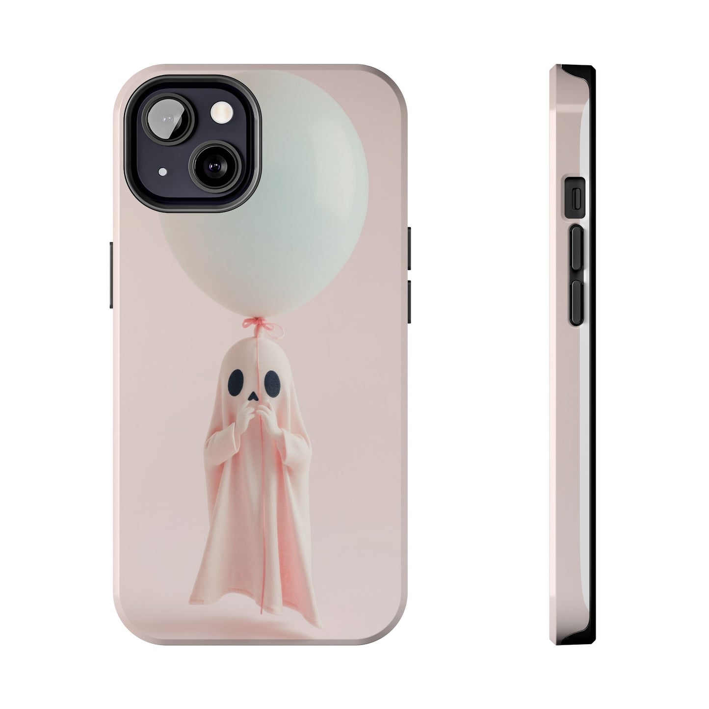 Cute Ghost Phone Case with Balloon - Tough Protection for Spooky Vibes
