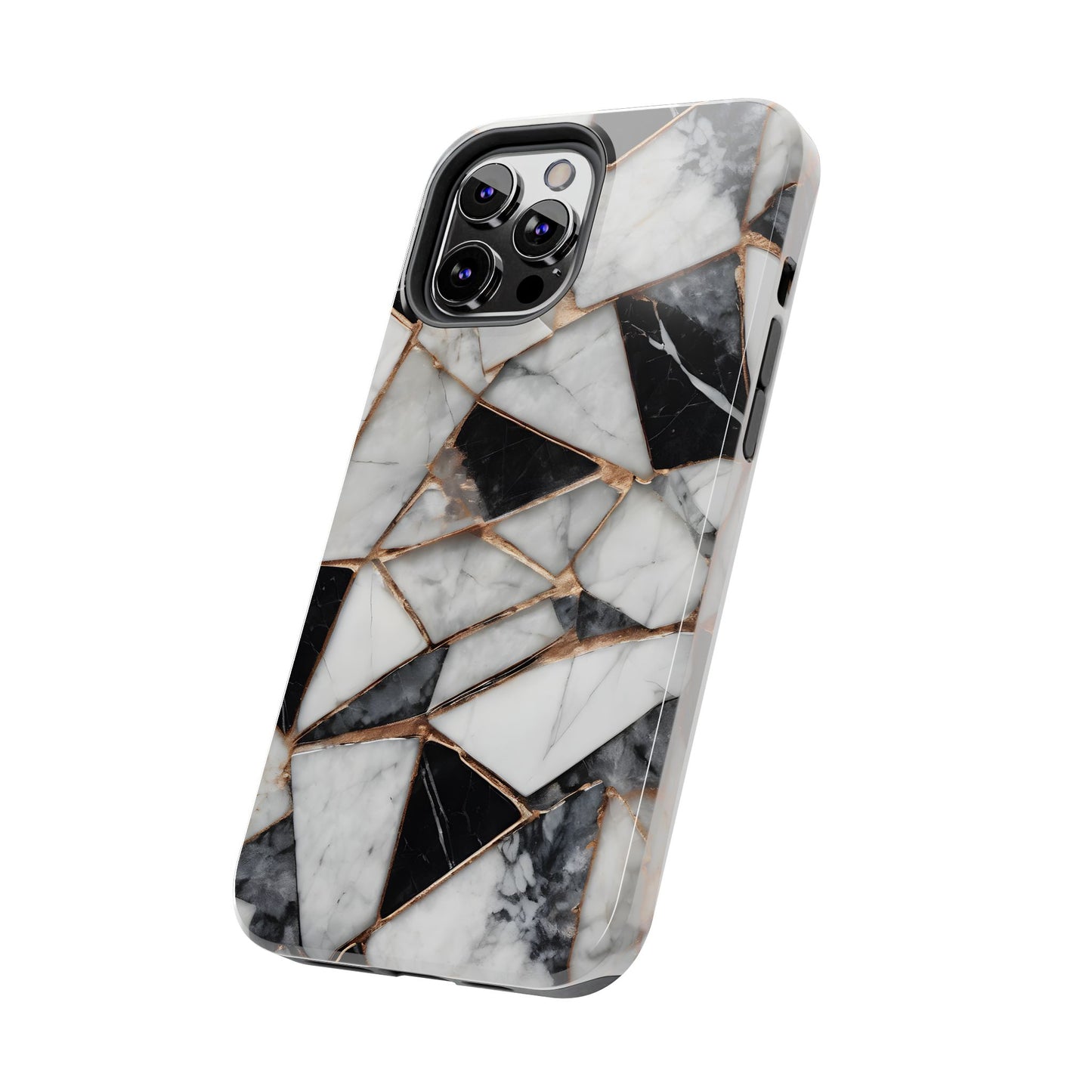 Elegant Marble Tough Phone Case - Stylish Protection for iPhone