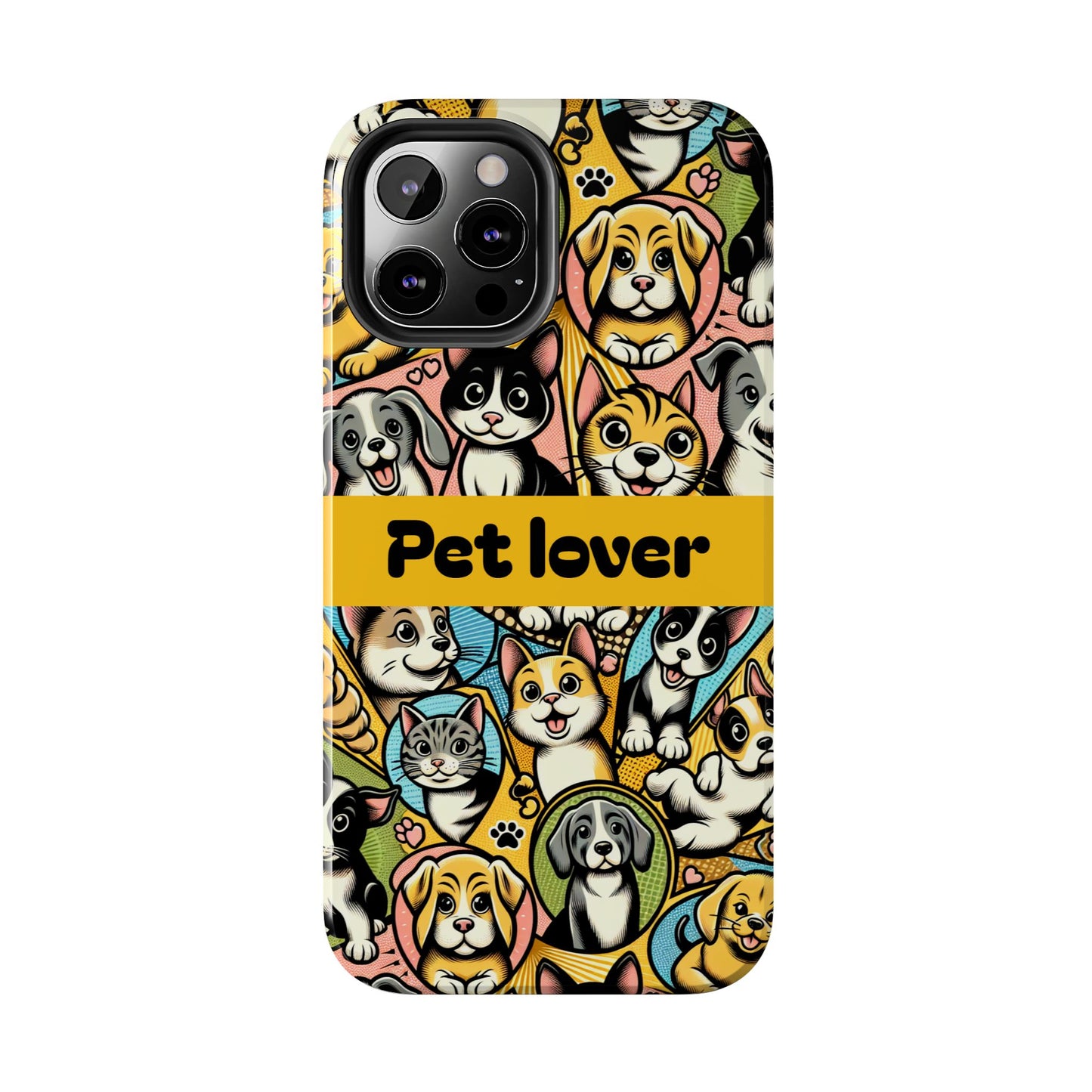 Pet Lover Tough Phone Case - Colorful Animal Design - for iPhone
