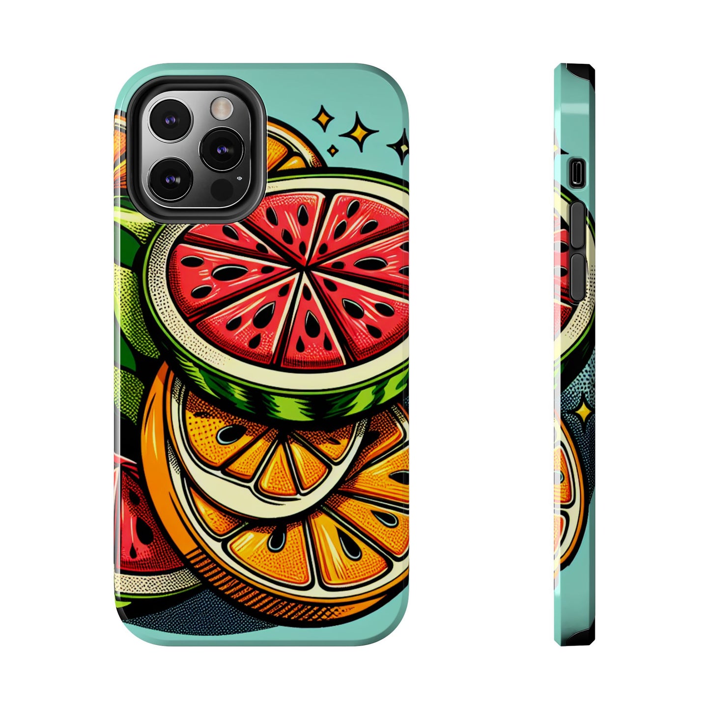 Vibrant Citrus Tough Phone Case - Fruit Slice Design - for iPhone