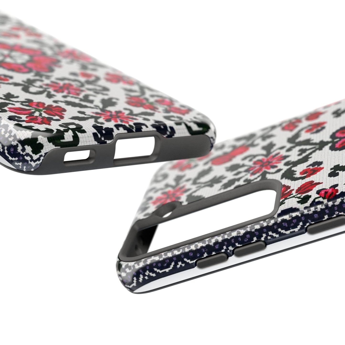 Traditional Knit Floral Design | Tough Phone Case - Durable Protection for iPhone