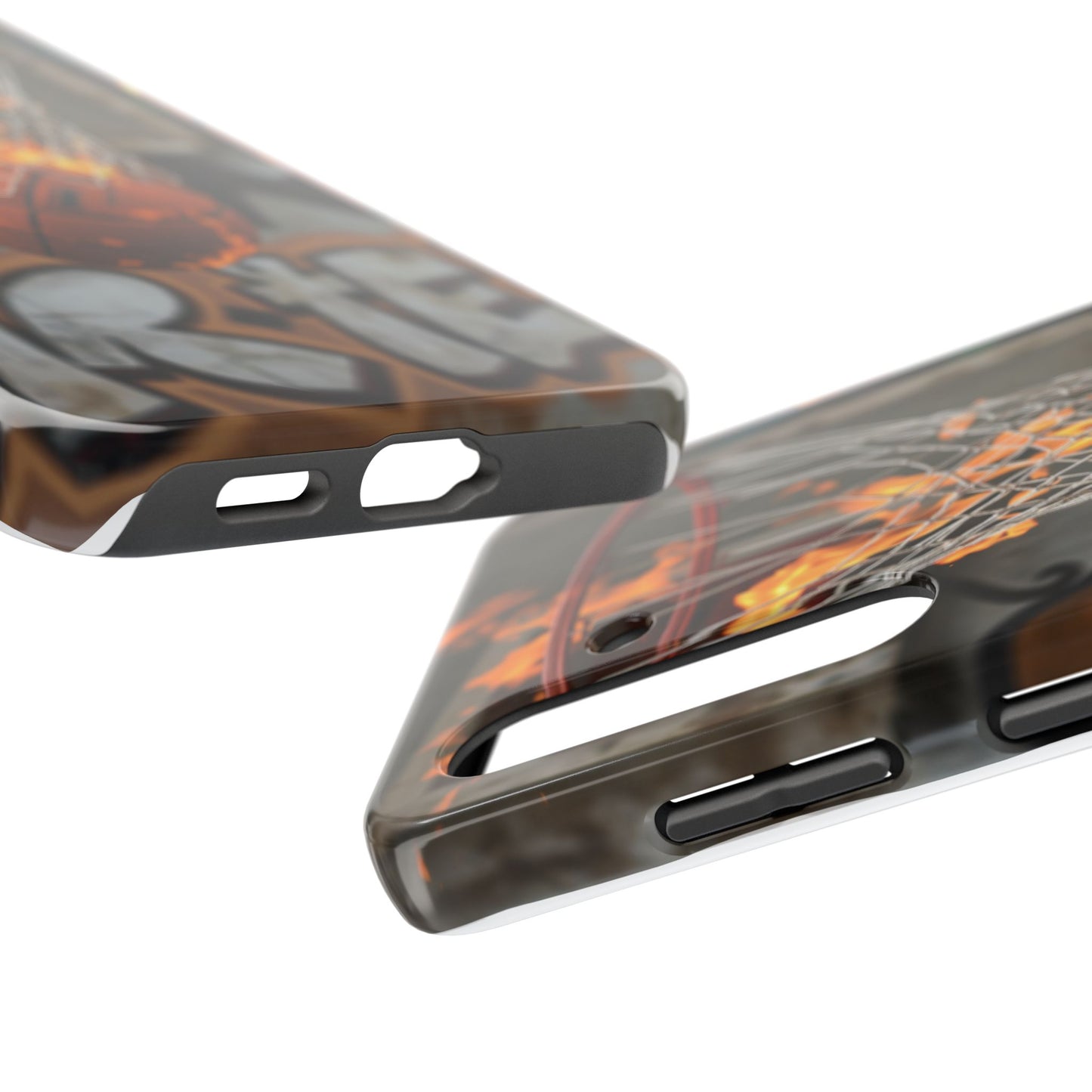 Fire Basketball Tough Phone Case - Durable Sporty Design for Athletes & Fans