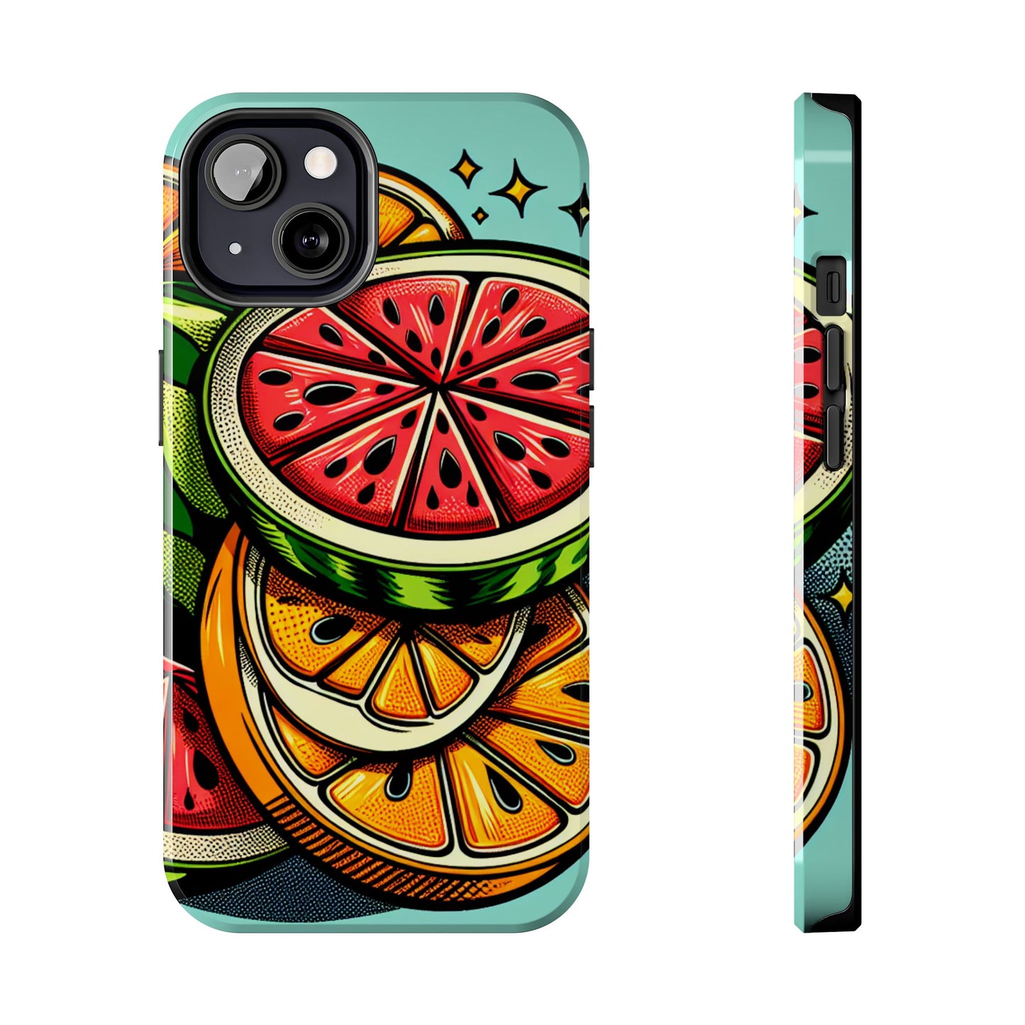 Vibrant Citrus Tough Phone Case - Fruit Slice Design - for iPhone