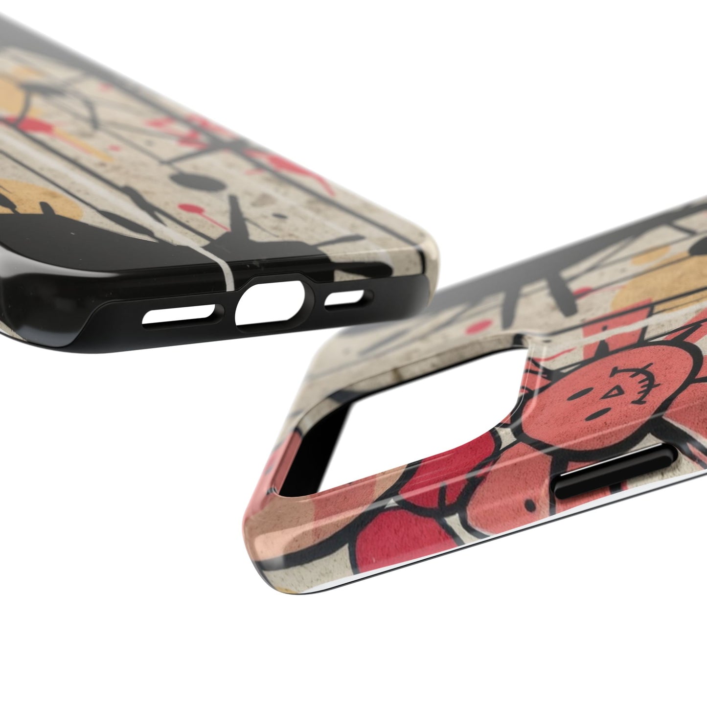 Artistic Tough Phone Case - Abstract Fun Grafitti Design for Protective Style - for iPhone