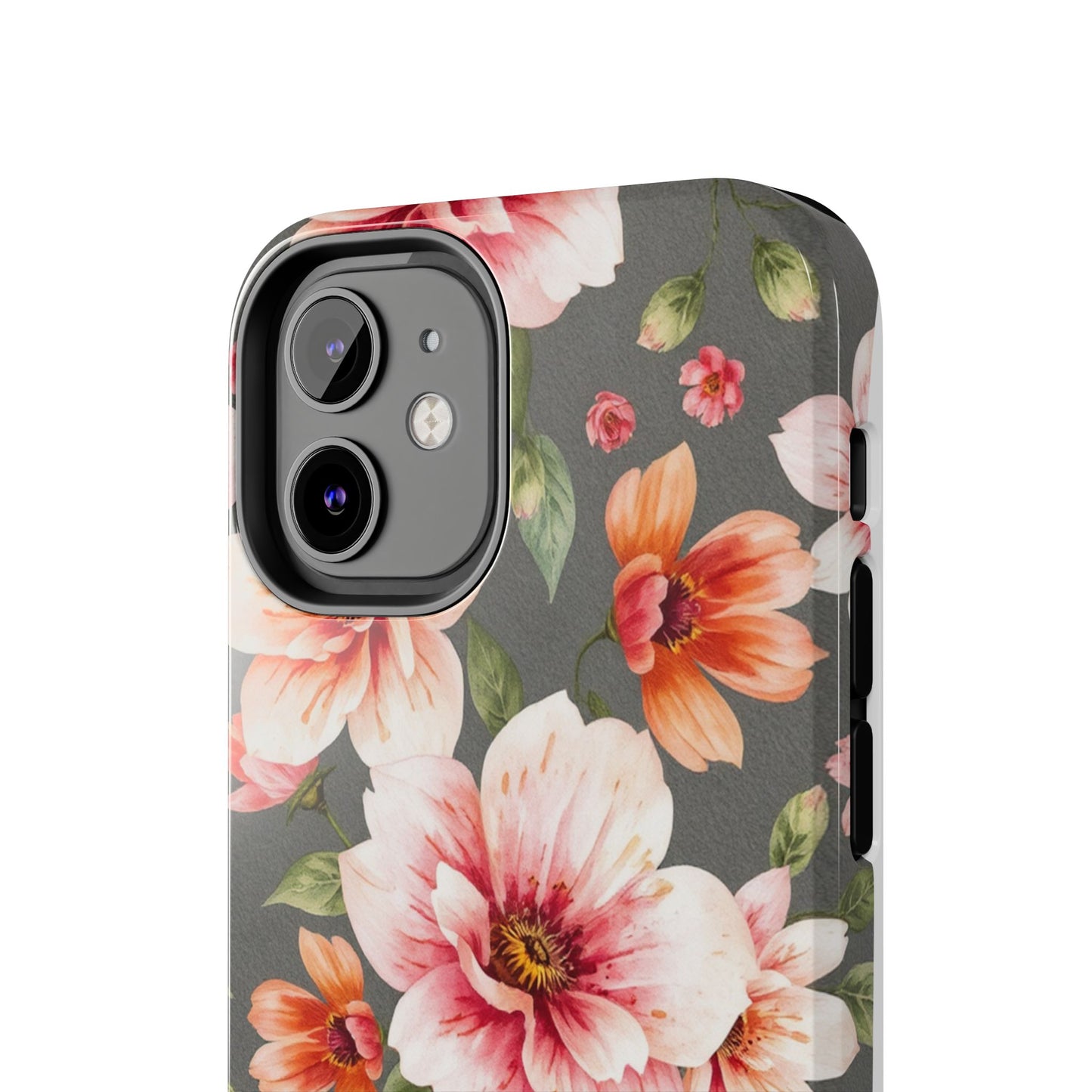 Floral Pink Tough Phone Case - Stylish & Durable Floral Design - for iPhone