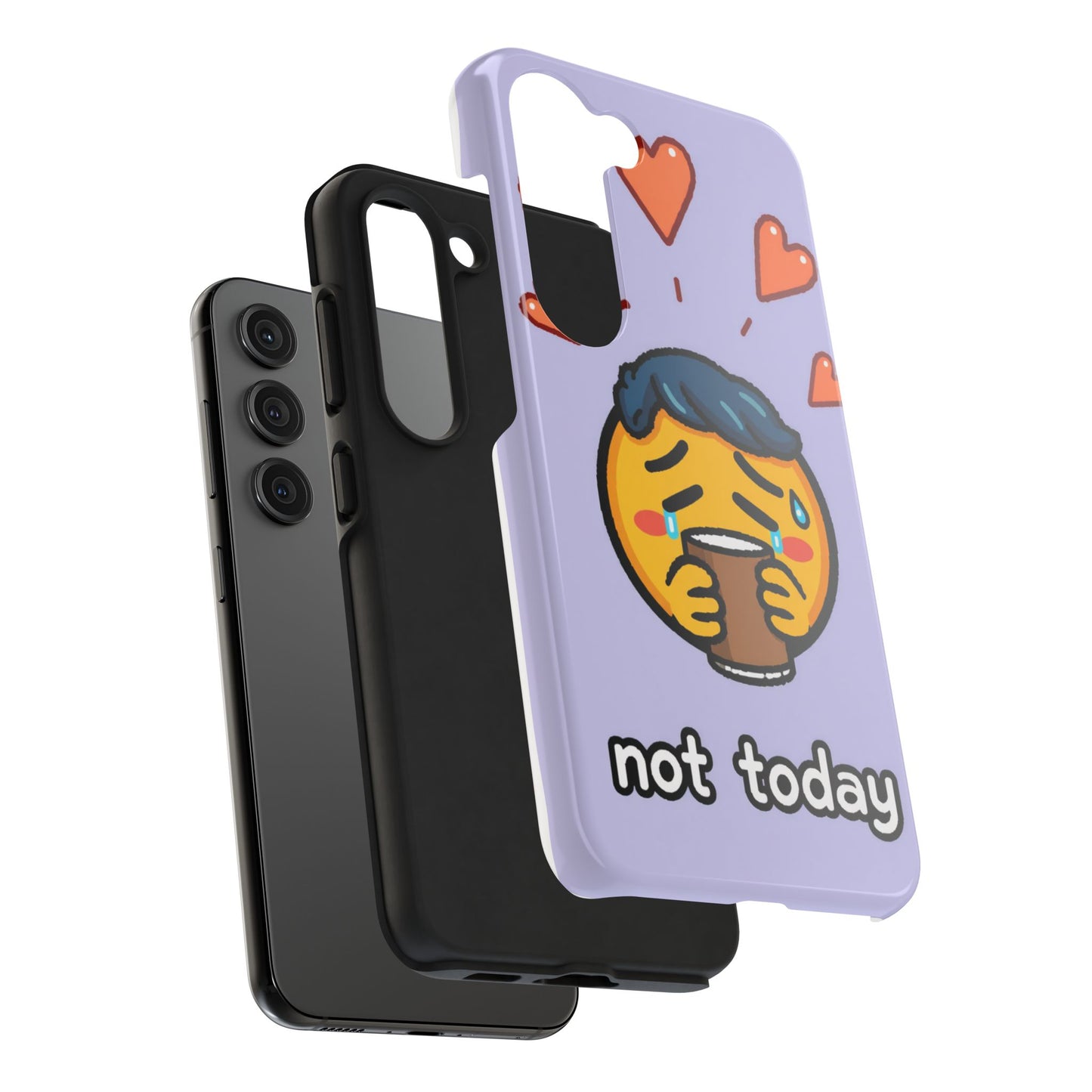 Cute Tough Phone Case - 'Not Today' Emoji Design