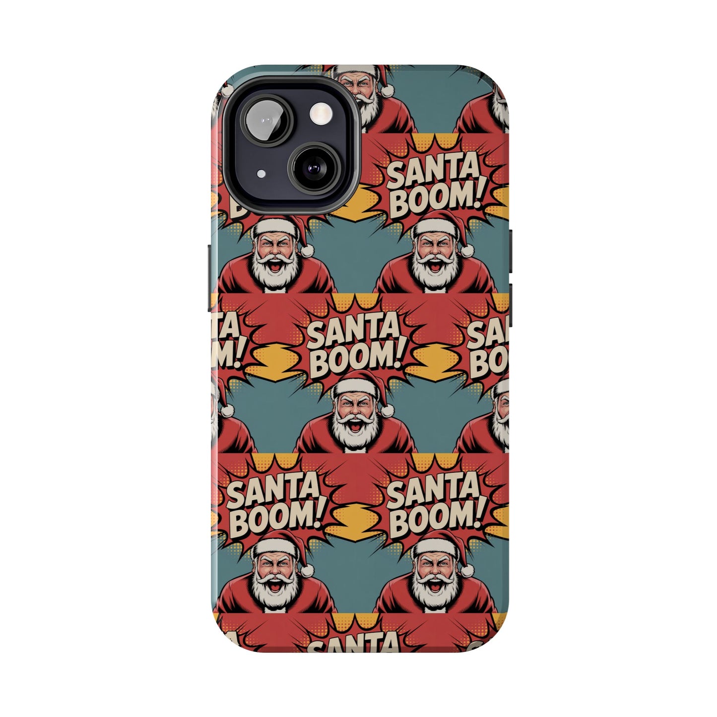 Festive Santa Boom Pattern Tough Phone Case